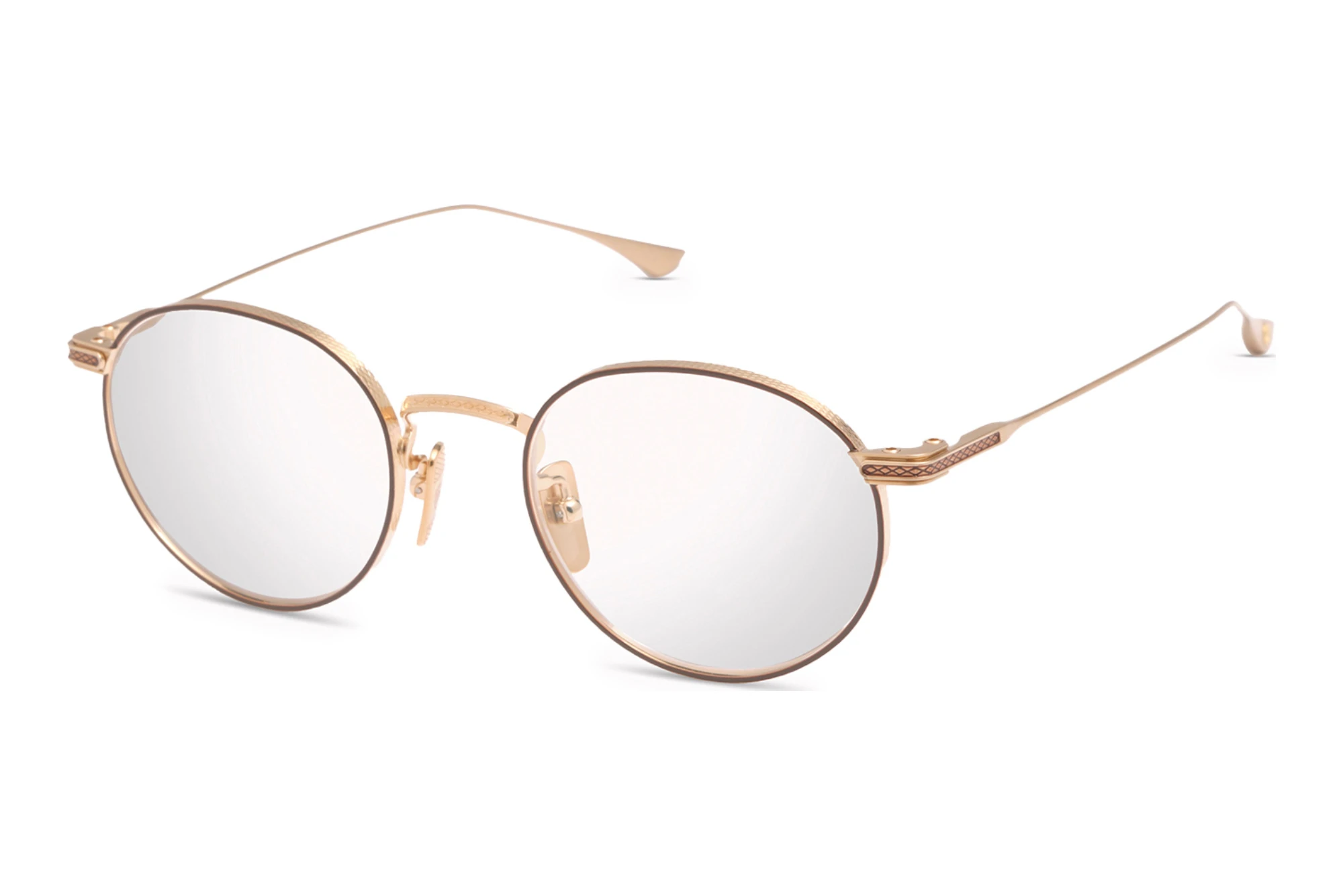 DITA DTX-168 02A BRUSHED WHITE GOLD - MAHOGANY DITA DTX-168 02A BRUSHED WHITE GOLD - MAHOGANY