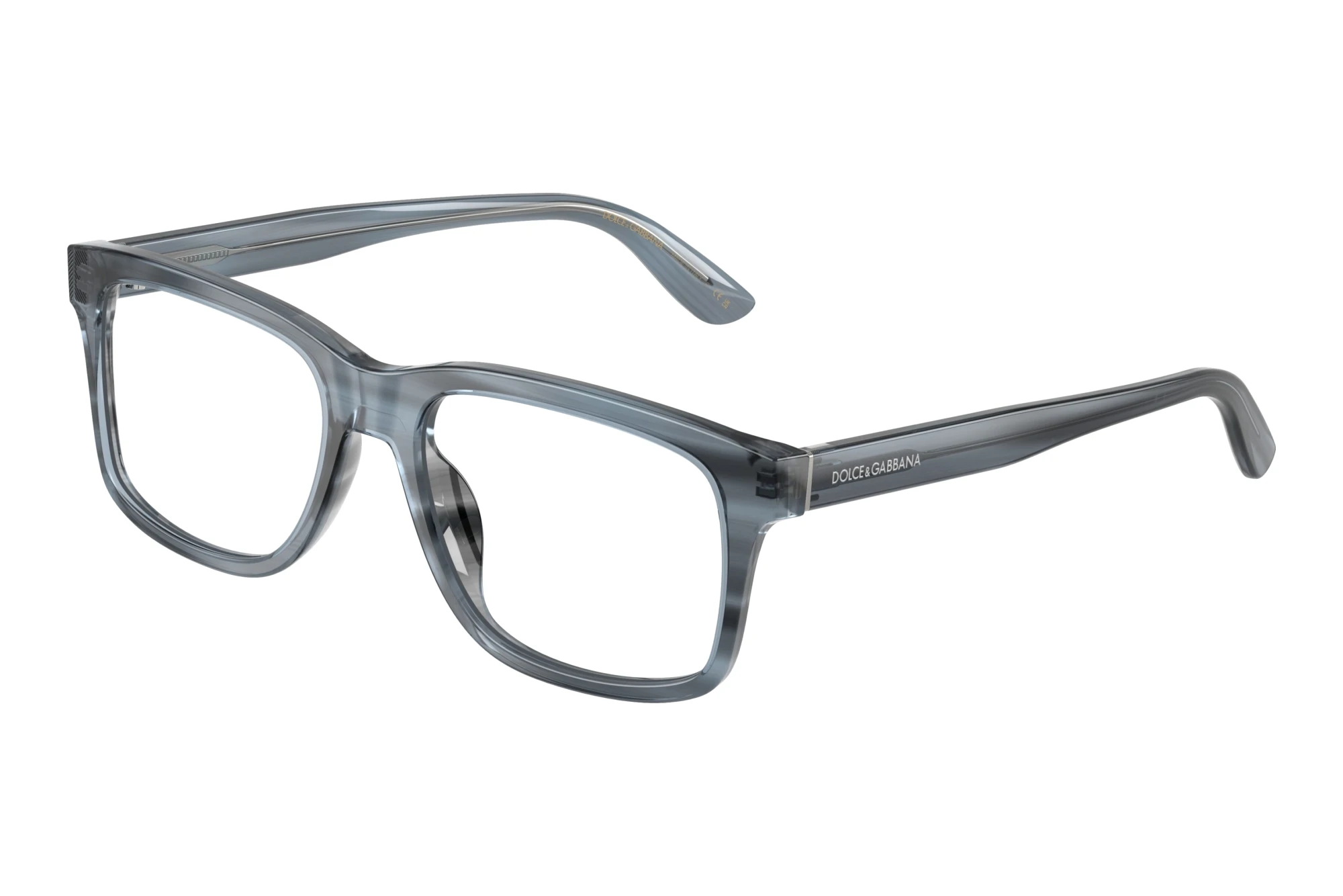 Dolce & Gabbana DG3453 3482 Transparent Blue On Striped Blue Dolce & Gabbana DG3453 3482 Transparent Blue On Striped Blue