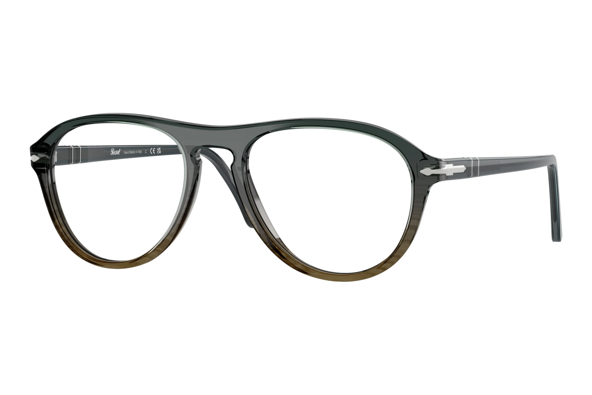 Persol PO3371V 1012 Grey Striped Green Persol PO3371V 1012 Grey Striped Green