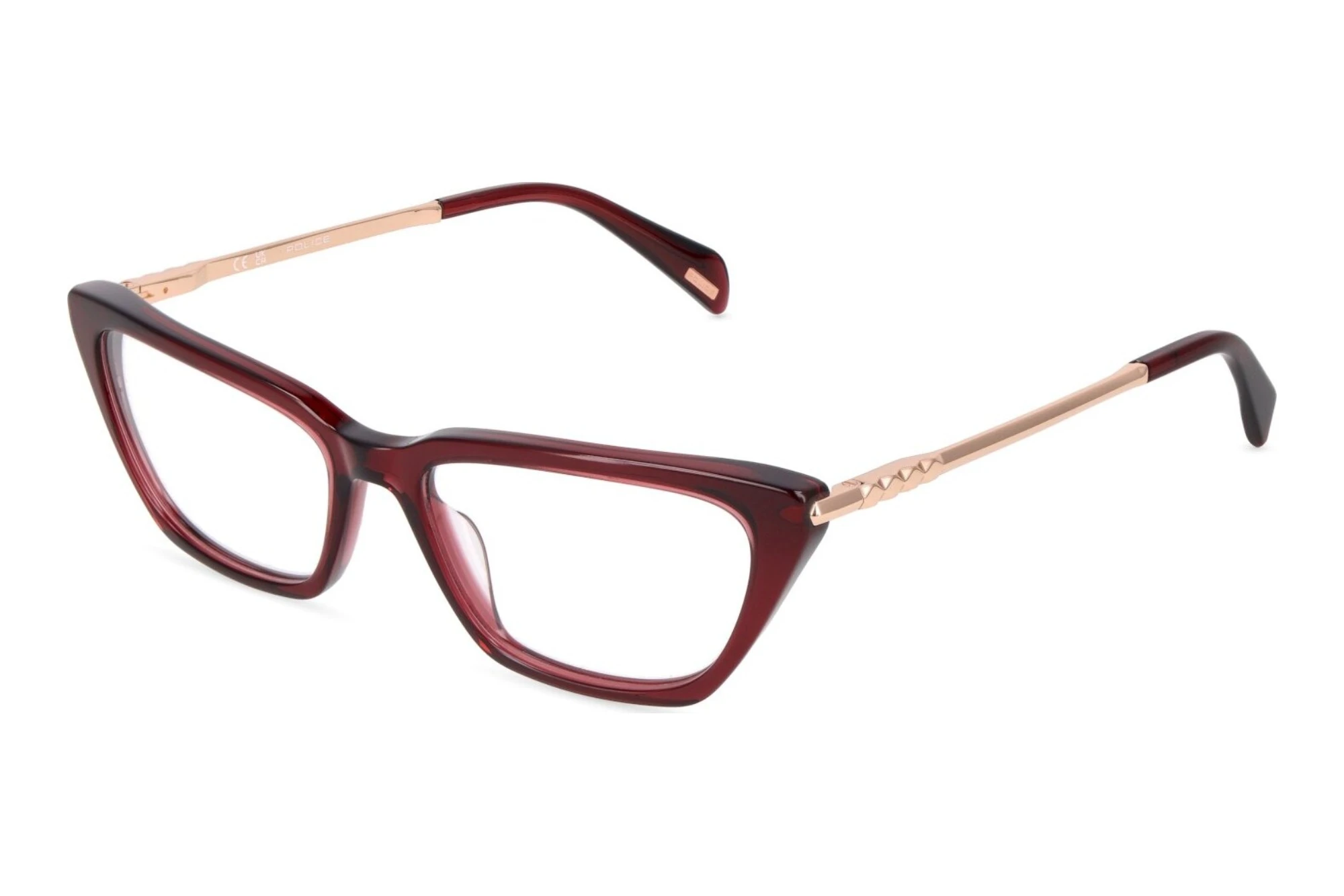 Police VPLV72 0954 SHINY TRANSP-DARK BORDEAUX Police VPLV72 0954 SHINY TRANSP-DARK BORDEAUX