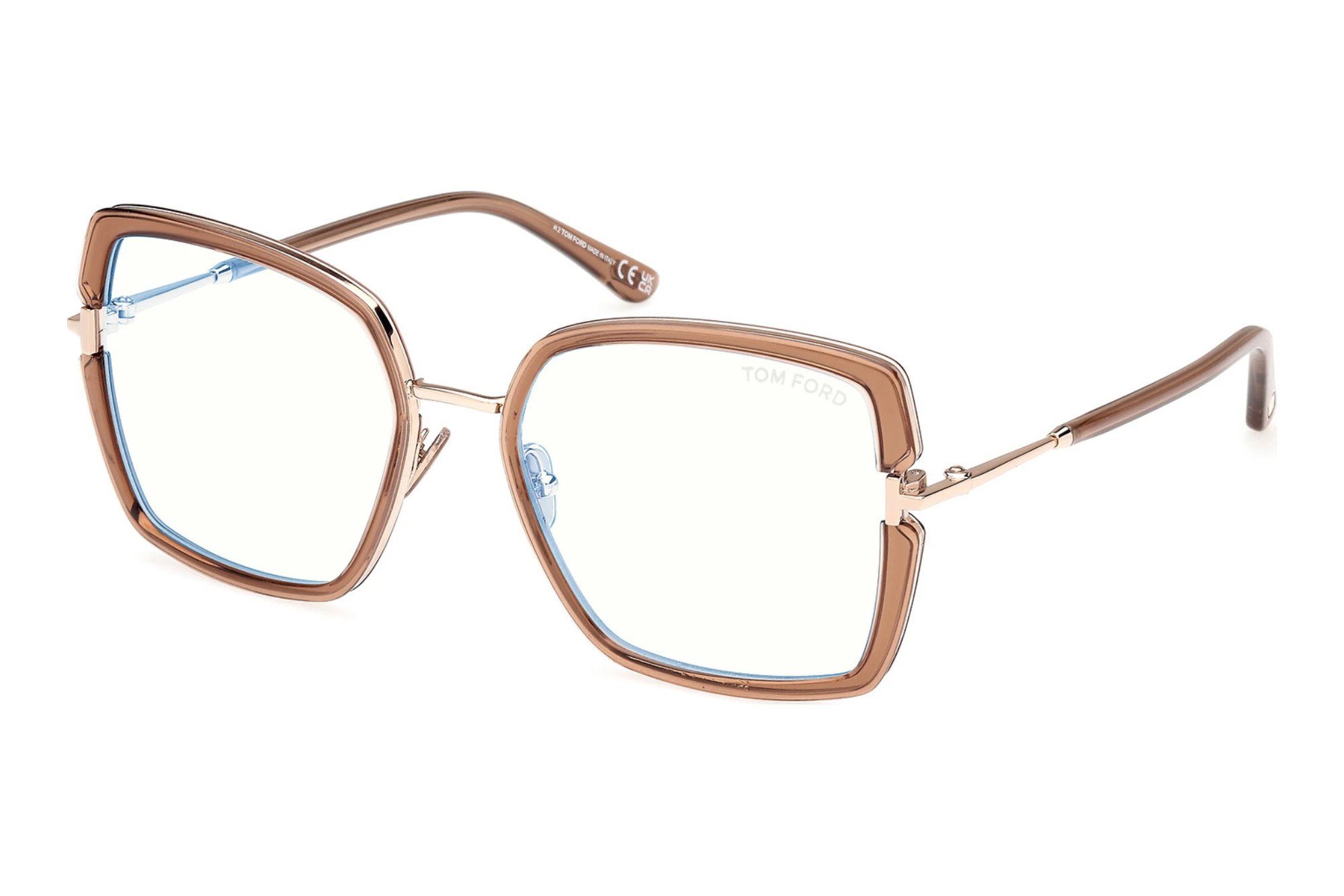 Tom Ford FT5985-B 045 Glänzend Hellbraun Tom Ford FT5985-B 045 Glänzend Hellbraun