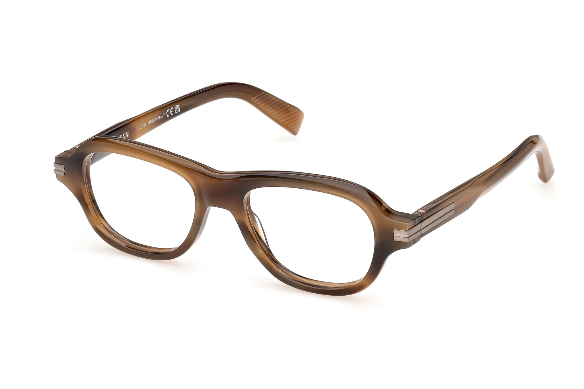 Zegna EZ5375 050 Hellbraun/Gestreift Zegna EZ5375 050 Hellbraun/Gestreift