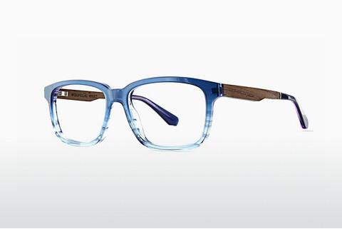Gafas de diseño Wood Fellas Reflect (11039 walnut/blue)