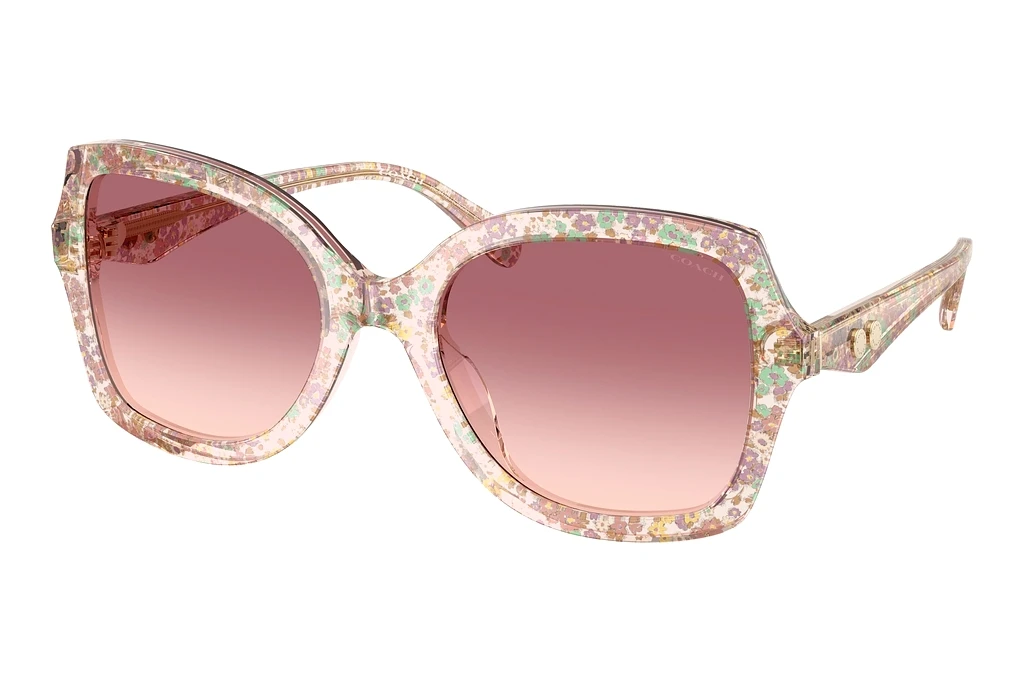 Coach HC8410U 58947W Purple Pink GradientTransparent Floral Field Coach HC8410U 58947W Purple Pink GradientTransparent Floral Field