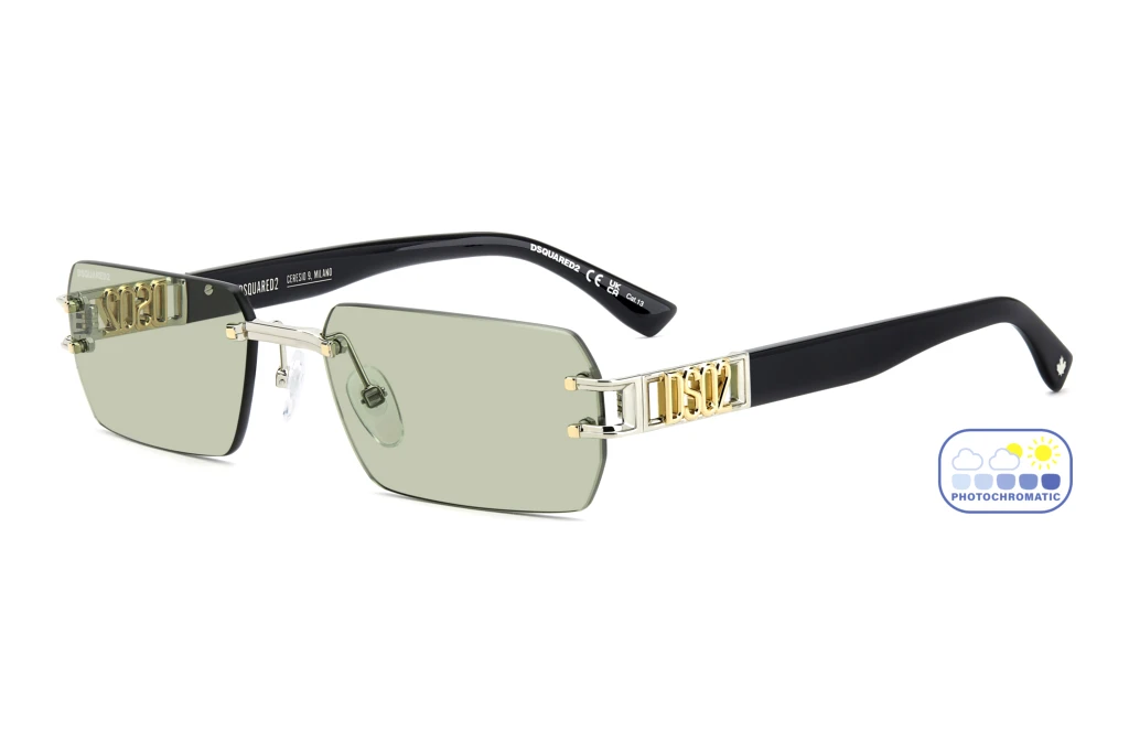 Dsquared2 D2 0189/S I20/GP GREEN PHOTOCROMATICGOLD PALLADIUM Dsquared2 D2 0189/S I20/GP GREEN PHOTOCROMATICGOLD PALLADIUM