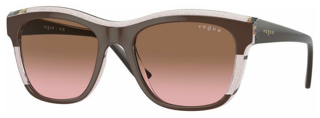 Vogue Eyewear   VO5557S 313614 Pink Gradient BrownBrown/Transparent Rose Glitter