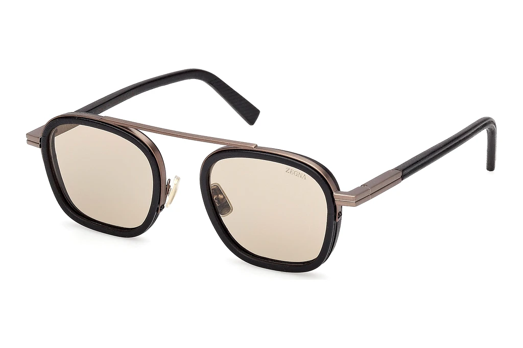 Zegna EZ0278 48E braunGlänzend Dunkelbraun Zegna EZ0278 48E braunGlänzend Dunkelbraun