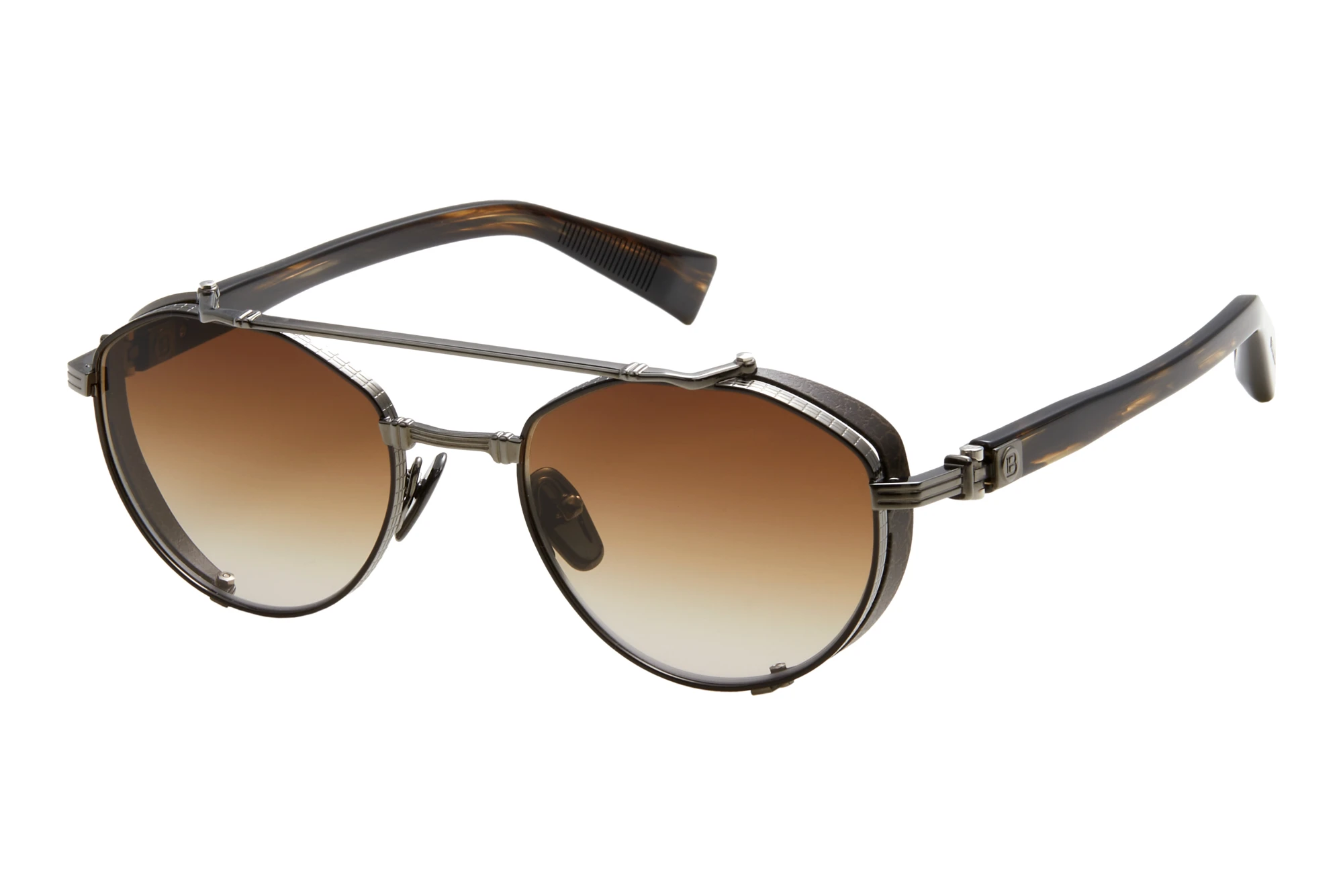 Balmain Paris BPS-120 B Dark Brown to Clear - ARBlack Rhodium - Dark Brown Swirl Balmain Paris BPS-120 B Dark Brown to Clear - ARBlack Rhodium - Dark Brown Swirl