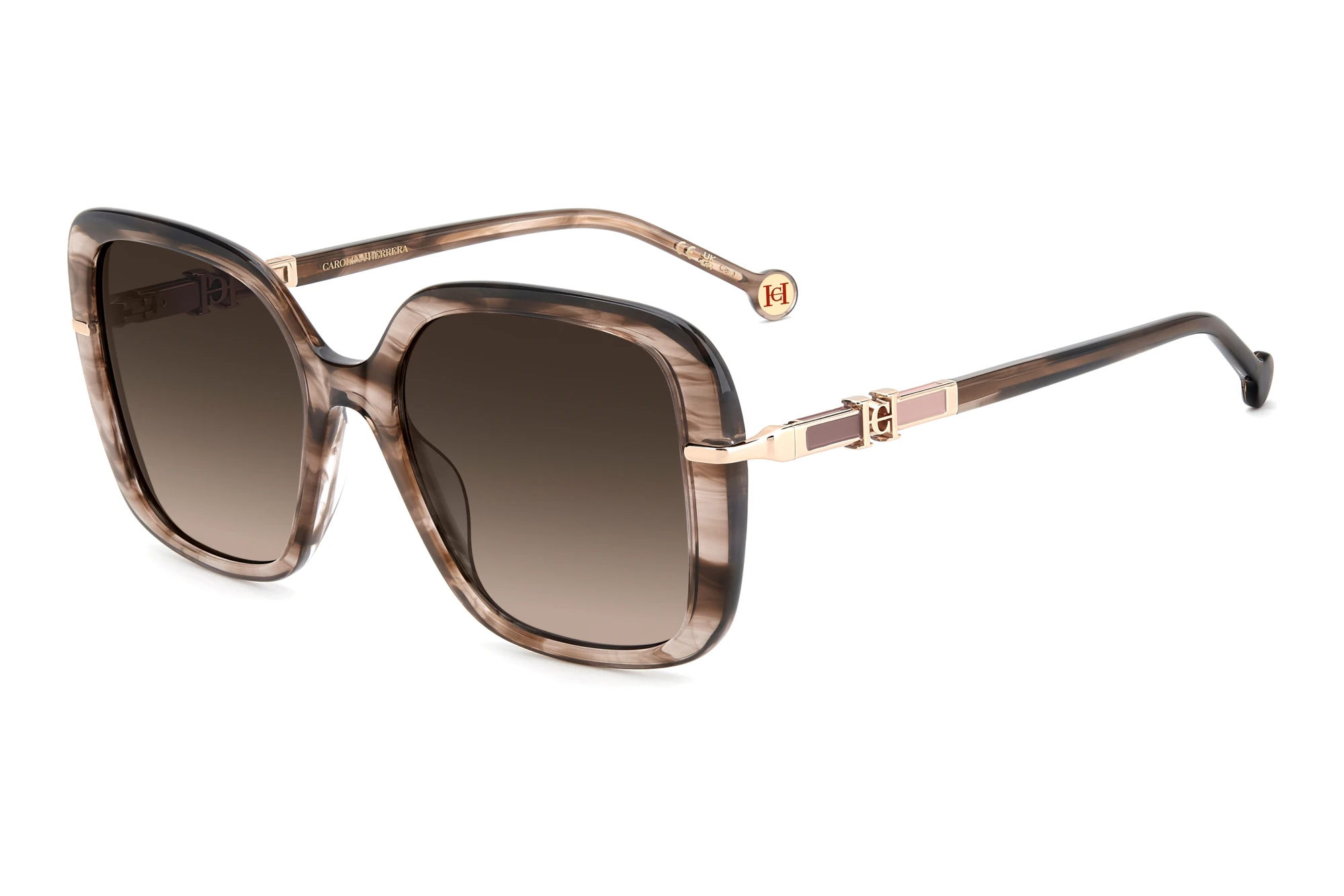 Carolina Herrera HER 0380/G/S EX4/HA BROWN SHADEDBROWN HORN Carolina Herrera HER 0380/G/S EX4/HA BROWN SHADEDBROWN HORN