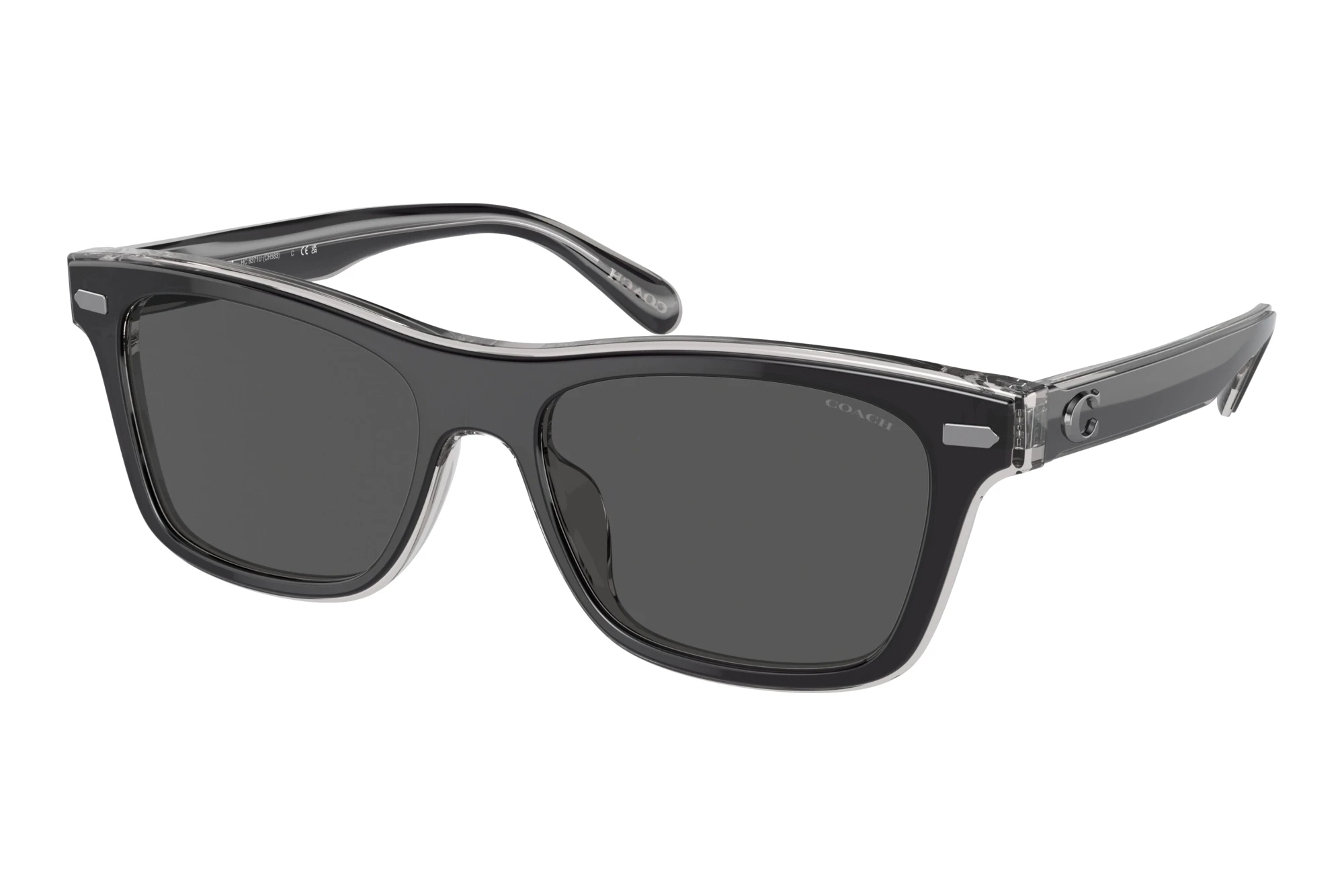 Coach HC8371U 574587 Grey SolidBlack/Transparent Grey Coach HC8371U 574587 Grey SolidBlack/Transparent Grey