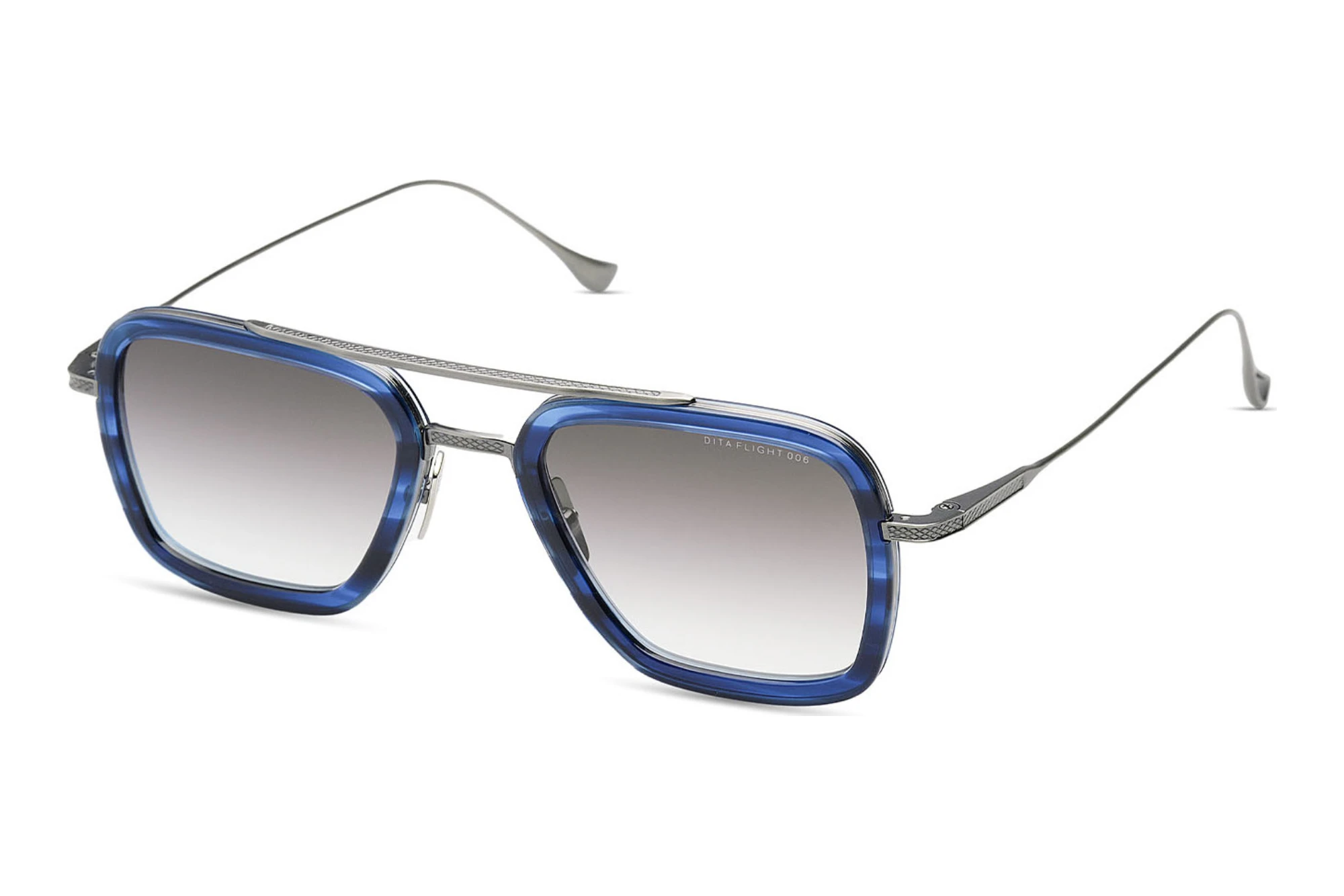 DITA 7806 T GREY TO CLEAR GRADIENTBLUE SWIRL - ANTIQUE SILVER DITA 7806 T GREY TO CLEAR GRADIENTBLUE SWIRL - ANTIQUE SILVER