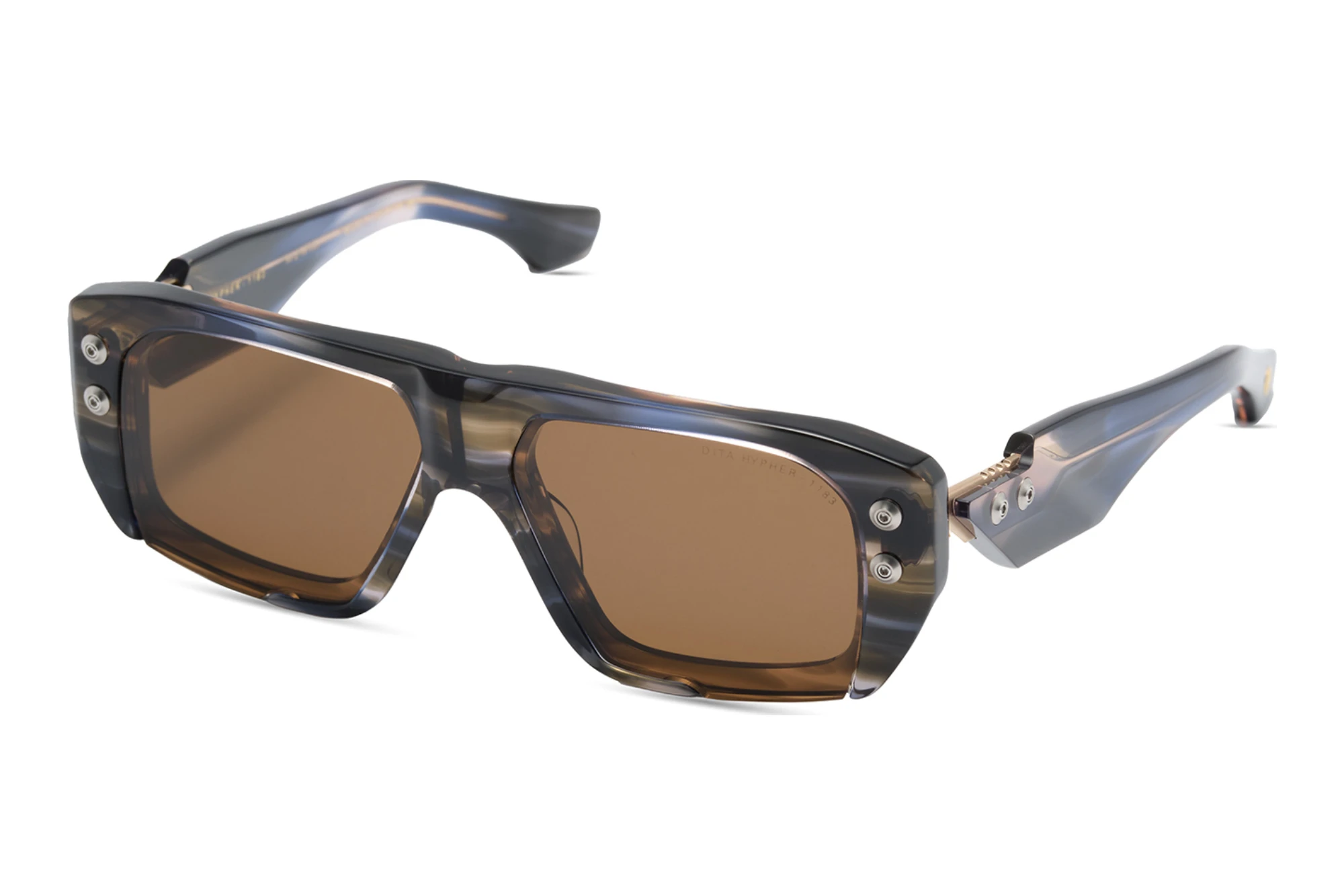 DITA DTS-466 03A-Asian-Fit BROWNCOSMIC SWIRL - BRUSHED WHITE GOLD DITA DTS-466 03A-Asian-Fit BROWNCOSMIC SWIRL - BRUSHED WHITE GOLD