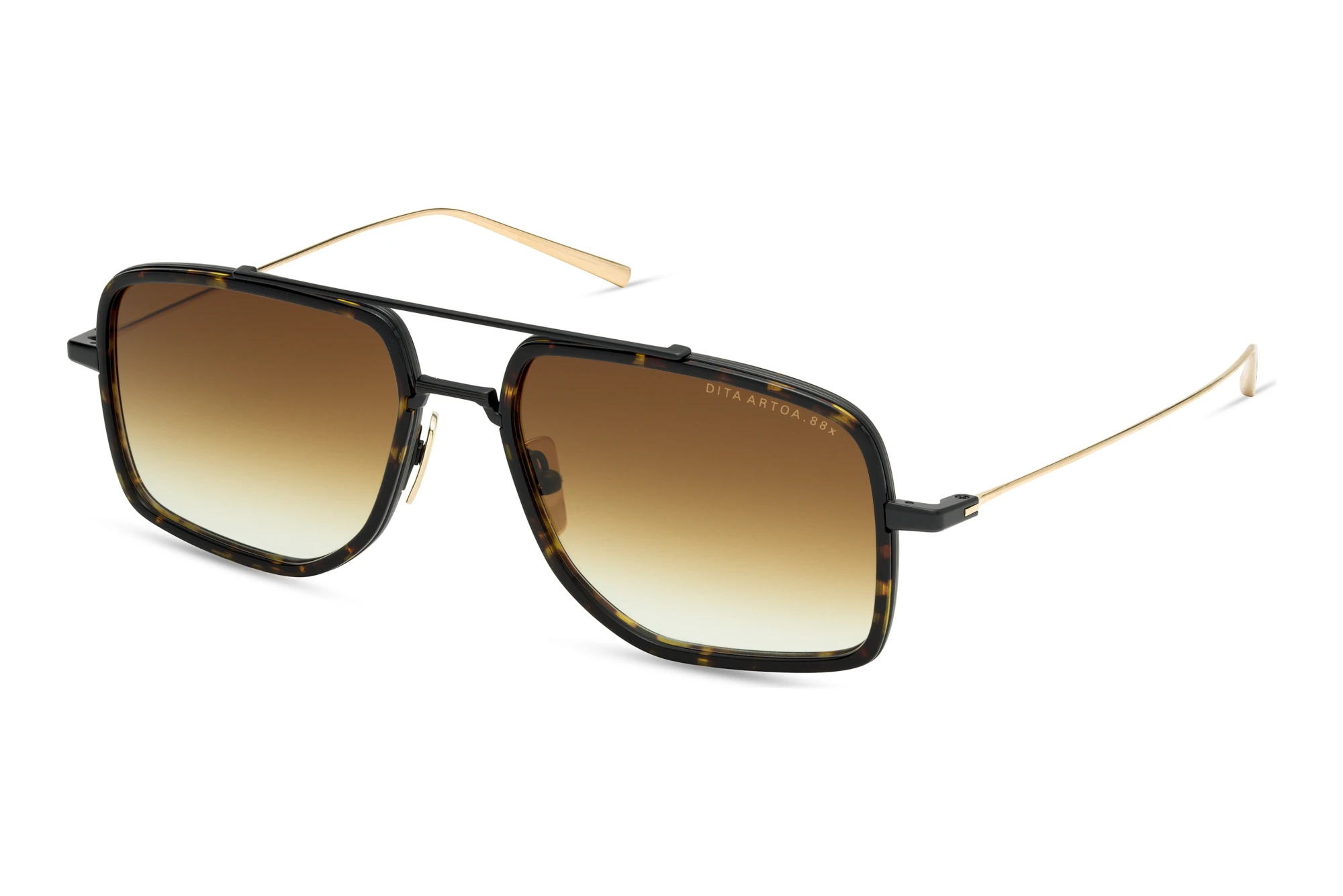 DITA DTS-471 03A DARK BROWN TO CLEAR GRADIENTMATTE BLACK - DARK TORTOISE - WHITE GOLD DITA DTS-471 03A DARK BROWN TO CLEAR GRADIENTMATTE BLACK - DARK TORTOISE - WHITE GOLD