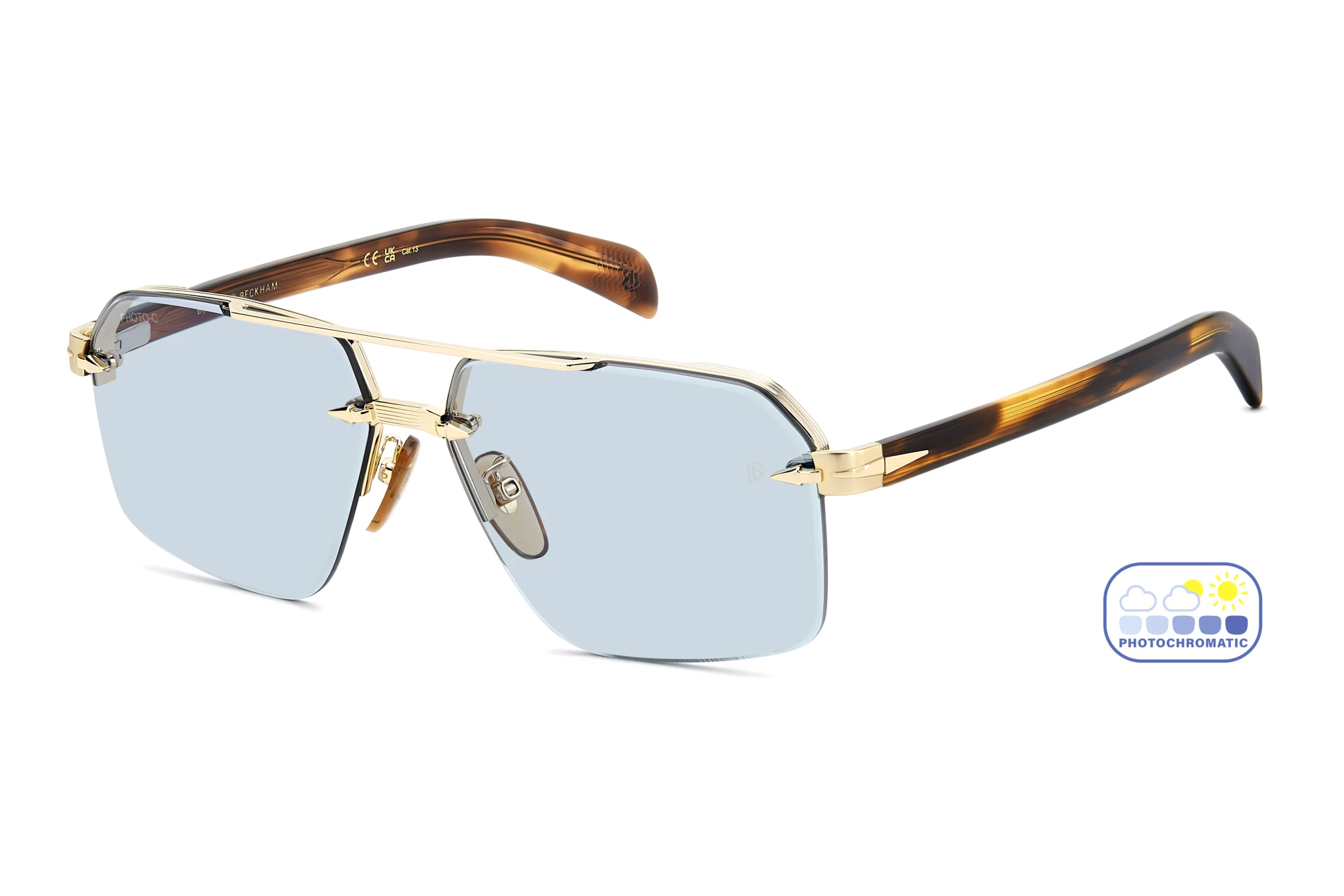 David Beckham DB 7170/S T5U/SD BLUE PHOTOCHROMATIC ANTIREFLEXGOLD BROWN HORN David Beckham DB 7170/S T5U/SD BLUE PHOTOCHROMATIC ANTIREFLEXGOLD BROWN HORN
