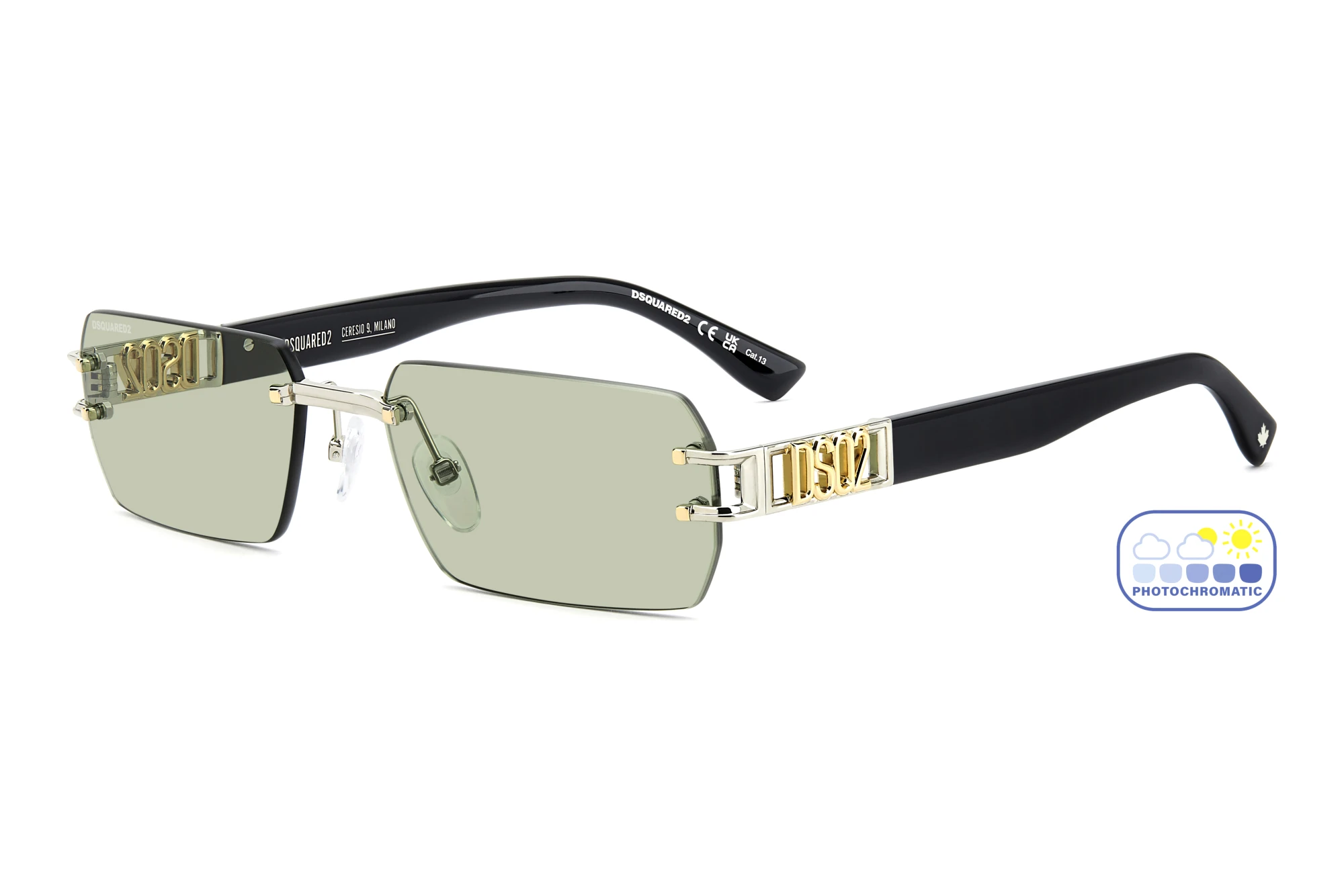 Dsquared2 D2 0189/S I20/GP GREEN PHOTOCROMATICGOLD PALLADIUM Dsquared2 D2 0189/S I20/GP GREEN PHOTOCROMATICGOLD PALLADIUM