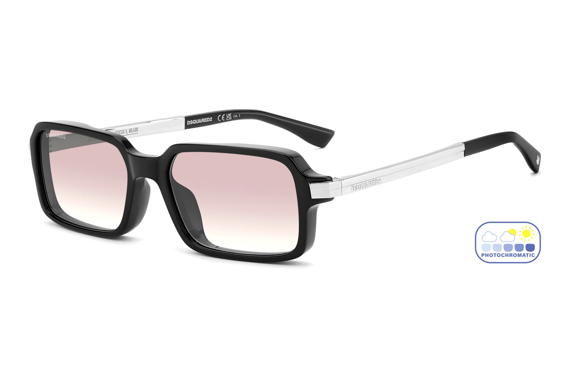 Dsquared2 D2 0214/G/S 807/N2 PINK SHADED PHOTOCHROMATICBLACK Dsquared2 D2 0214/G/S 807/N2 PINK SHADED PHOTOCHROMATICBLACK
