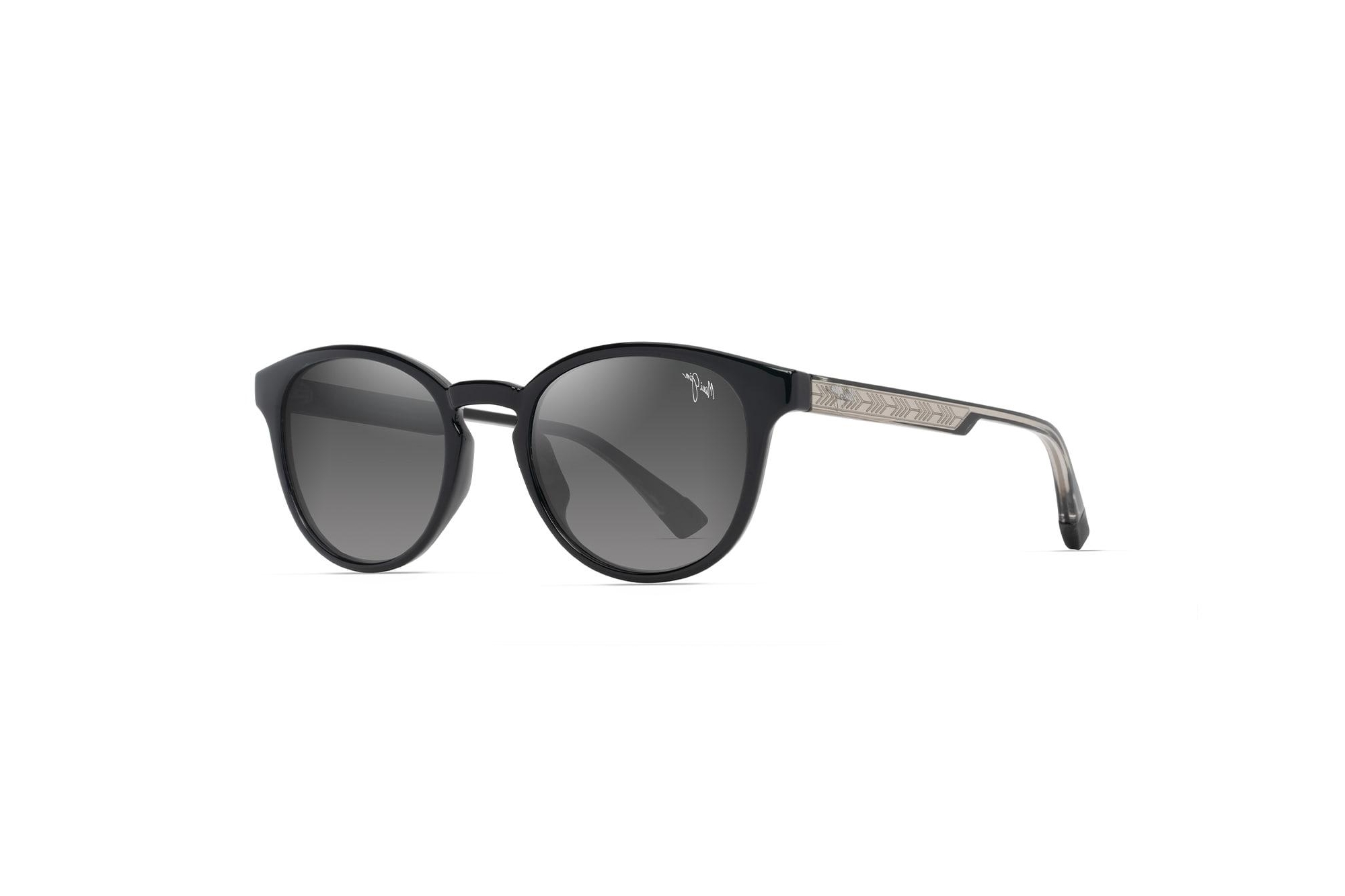 Maui Jim Hiehie GS636-14 Neutral GreyShiny Black w/Trans Light Grey Maui Jim Hiehie GS636-14 Neutral GreyShiny Black w/Trans Light Grey
