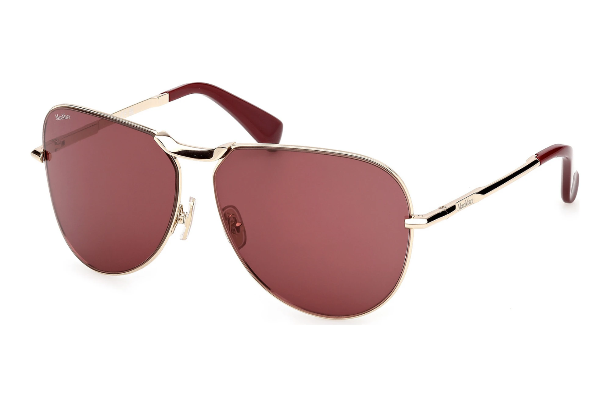 Max Mara MM0134 32S bordeauxGlänzend Blassgold Max Mara MM0134 32S bordeauxGlänzend Blassgold