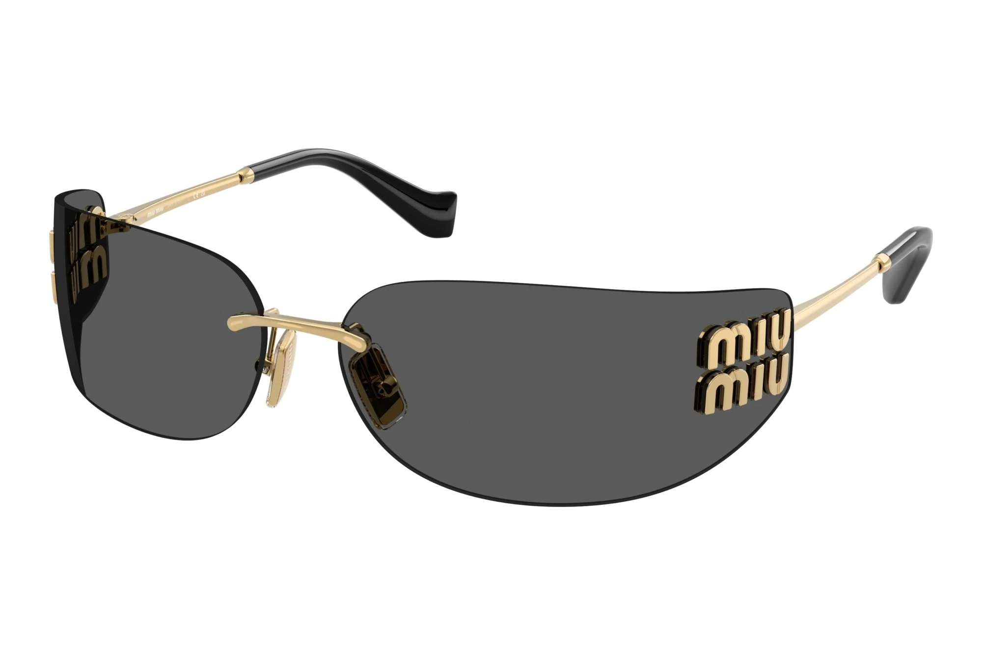 Miu Miu MU A51S 5AK5S0 Dark GreyGold Miu Miu MU A51S 5AK5S0 Dark GreyGold