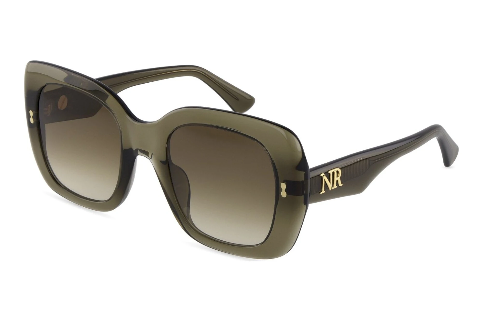 Nina Ricci SNR489 096R BROWN GRADIENT BROWNSHINY TRANSP.MILITARY GREEN Nina Ricci SNR489 096R BROWN GRADIENT BROWNSHINY TRANSP.MILITARY GREEN
