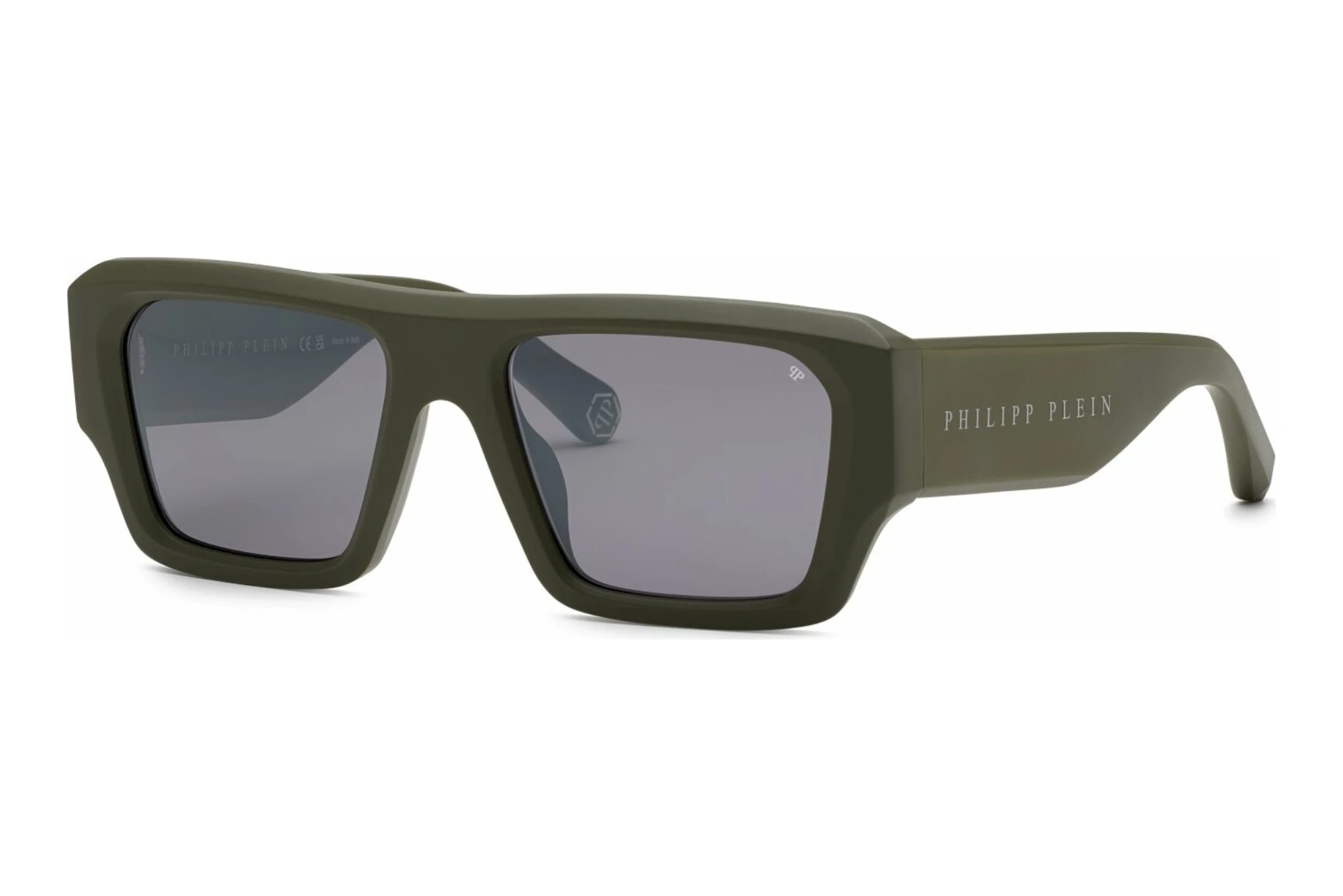 Philipp Plein SPP144 C02X SMOKE/MIRROR SILVERMATT GREEN Philipp Plein SPP144 C02X SMOKE/MIRROR SILVERMATT GREEN
