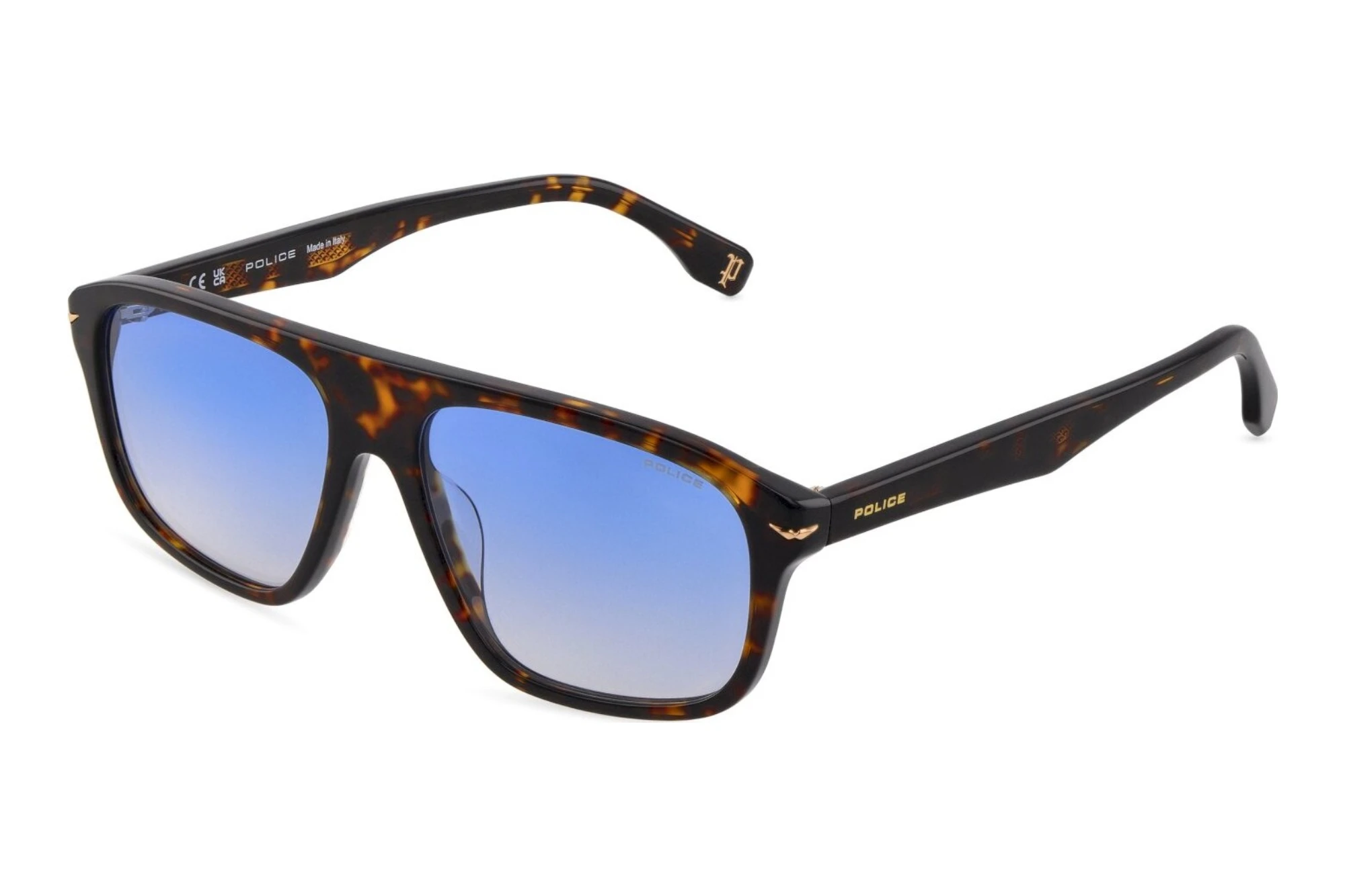 Police SPLQ65 722B BLUE GRADIENT SMOKESHINY DARK HAVANA Police SPLQ65 722B BLUE GRADIENT SMOKESHINY DARK HAVANA