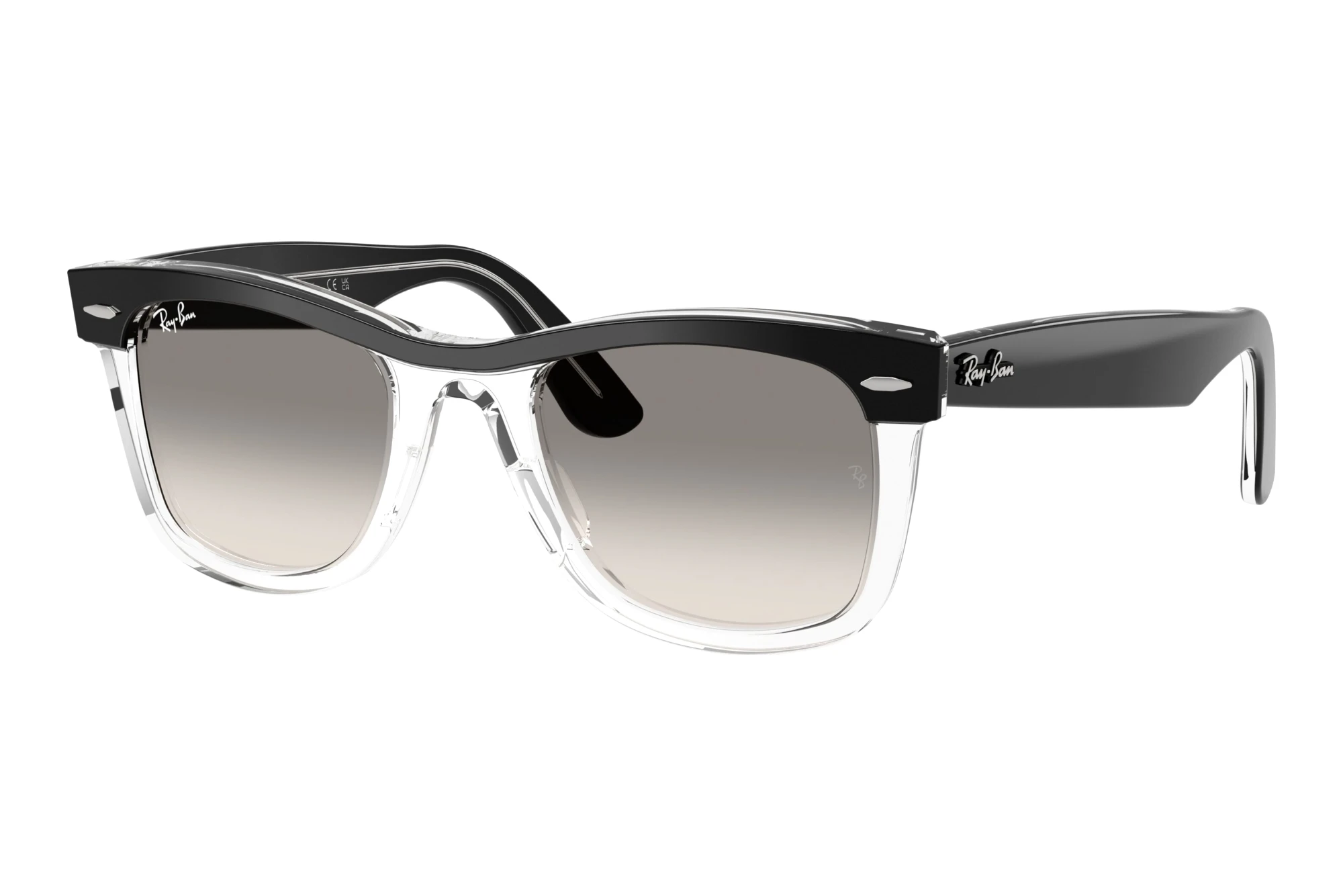 Ray-Ban RB2240 129432 Clear Gradient GreyBlack On Transparent Ray-Ban RB2240 129432 Clear Gradient GreyBlack On Transparent