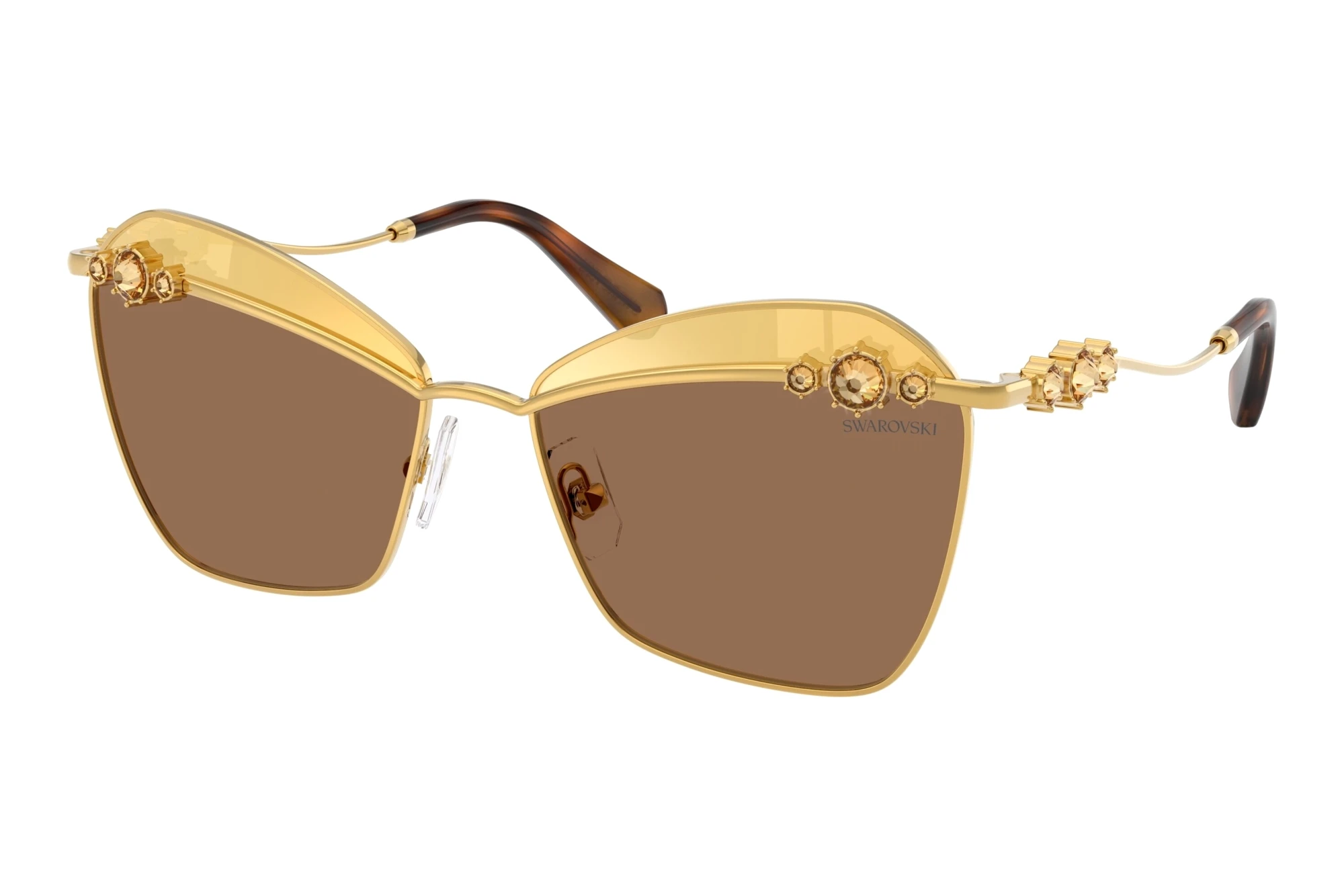 Swarovski SK7040 4007TO Brown Swarovski GoldYellow Gold Swarovski SK7040 4007TO Brown Swarovski GoldYellow Gold