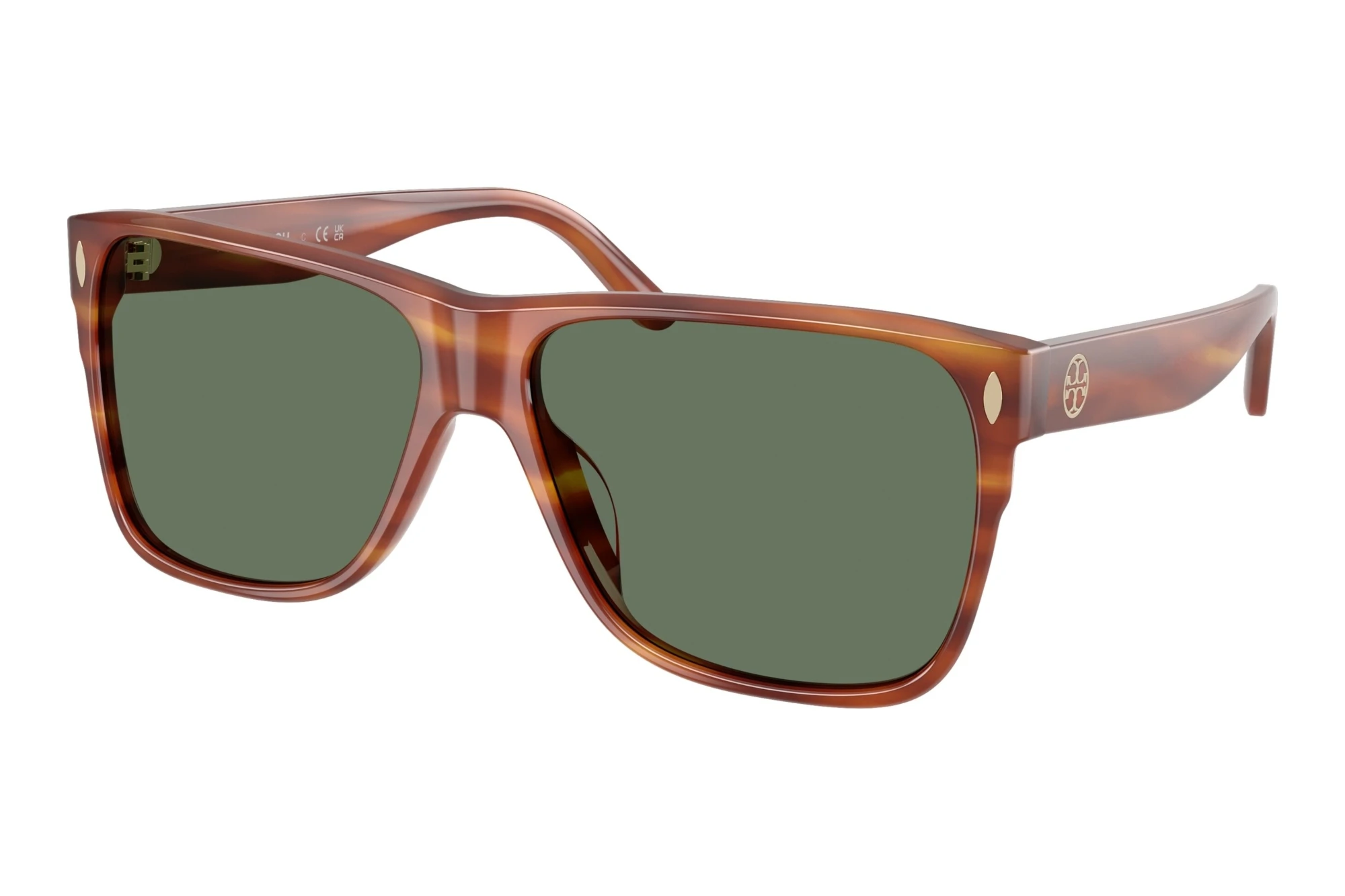 Tory Burch TY7242U 208682 Dark GreenStriated Amber Brown Tory Burch TY7242U 208682 Dark GreenStriated Amber Brown