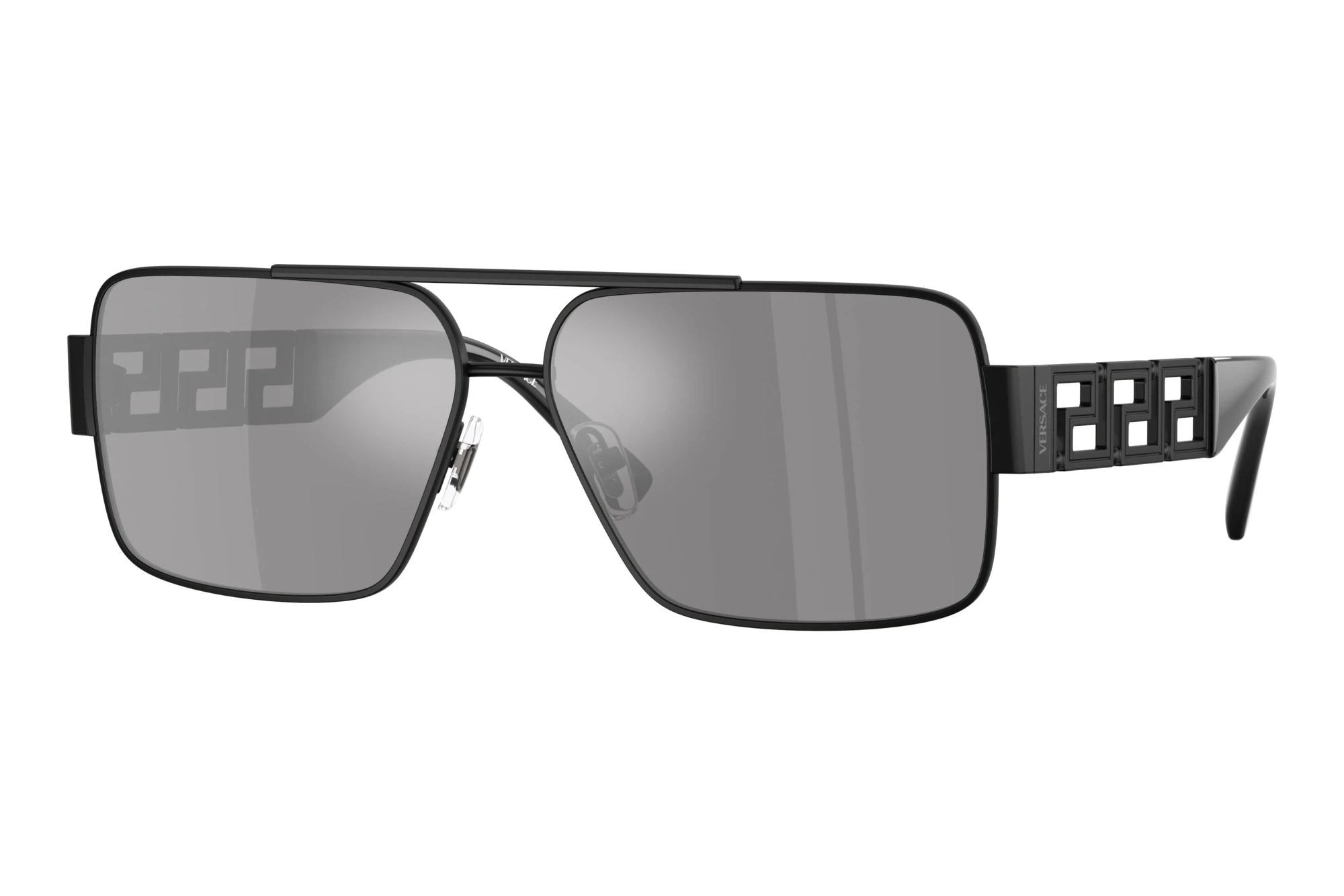 Versace VE2290 12616G Dark Grey Mirror SilverMatte Black Versace VE2290 12616G Dark Grey Mirror SilverMatte Black