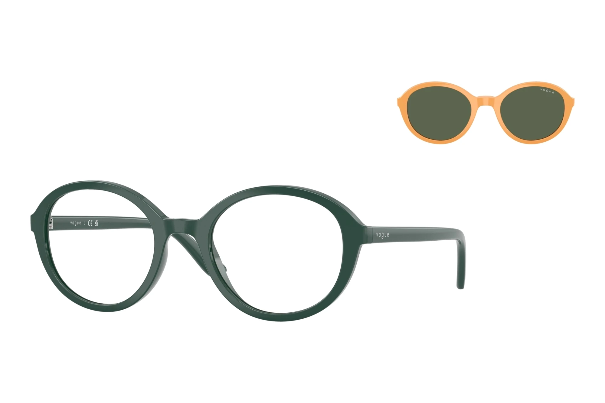Vogue Eyewear VJ2037 33181W ClearFull Green Vogue Eyewear VJ2037 33181W ClearFull Green