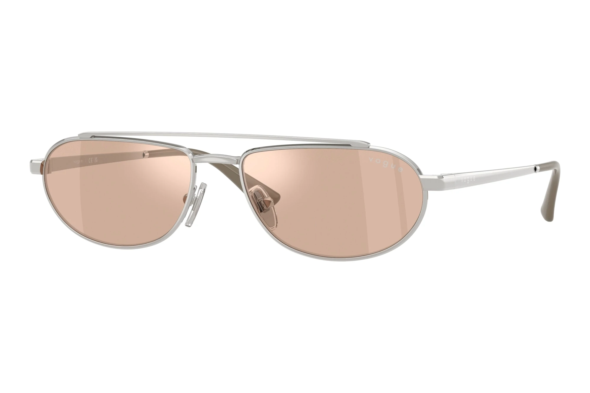 Vogue Eyewear VO4371S 323/5 Light Pink Mirror SilverSilver Vogue Eyewear VO4371S 323/5 Light Pink Mirror SilverSilver