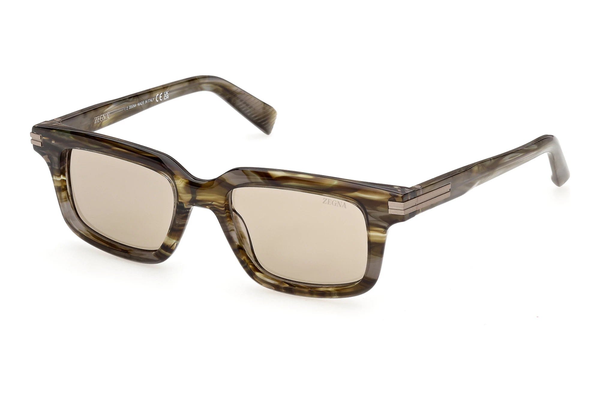 Zegna EZ0312 98E braunDunkelgrün/Gestreift Zegna EZ0312 98E braunDunkelgrün/Gestreift