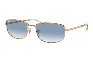 Ray-Ban RB3732 92023F Clear & BlueRose Gold