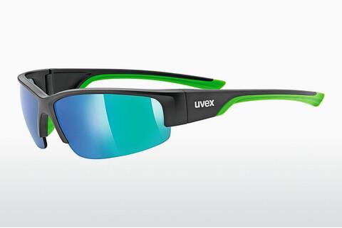 Saulesbrilles UVEX SPORTS sportstyle 215 black mat green