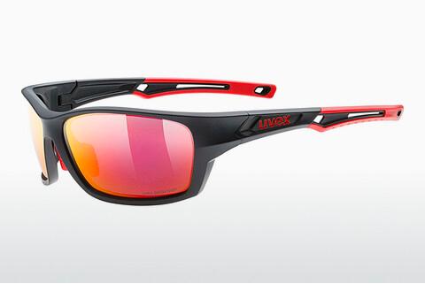 نظارة شمسية UVEX SPORTS sportstyle 232 P black mat red