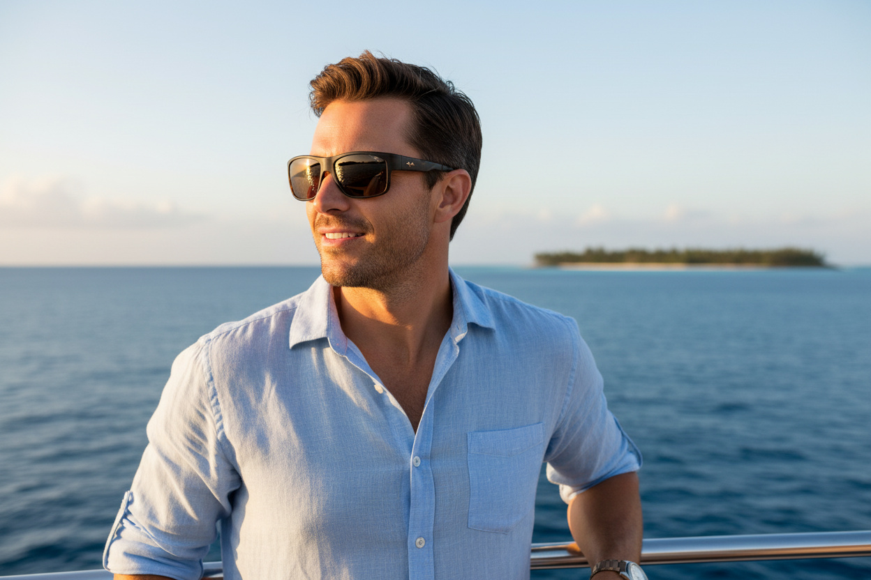 Vue de face Maui Jim Southern Cross (H815-10MR)
