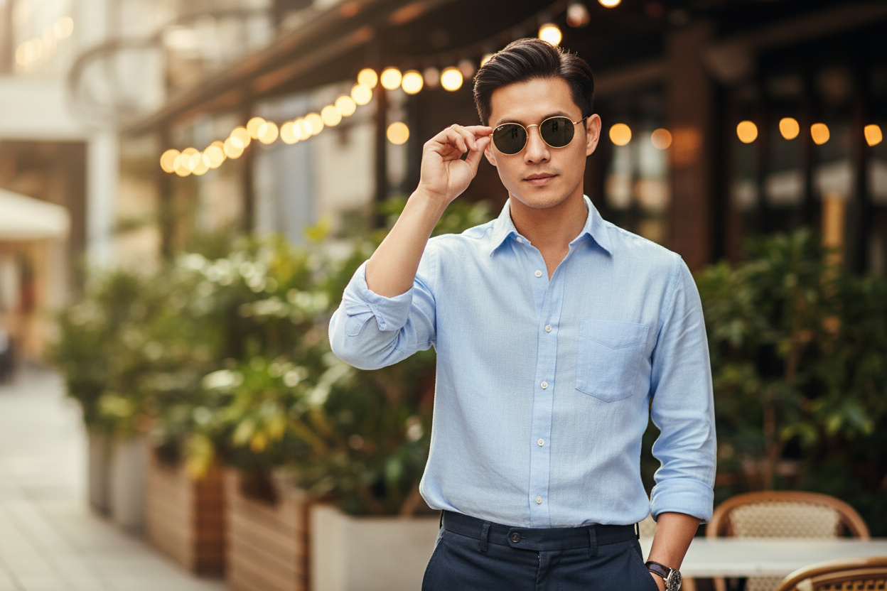 [glasses-front-view] Ray-Ban ROUND METAL (RB3447 - 919648)