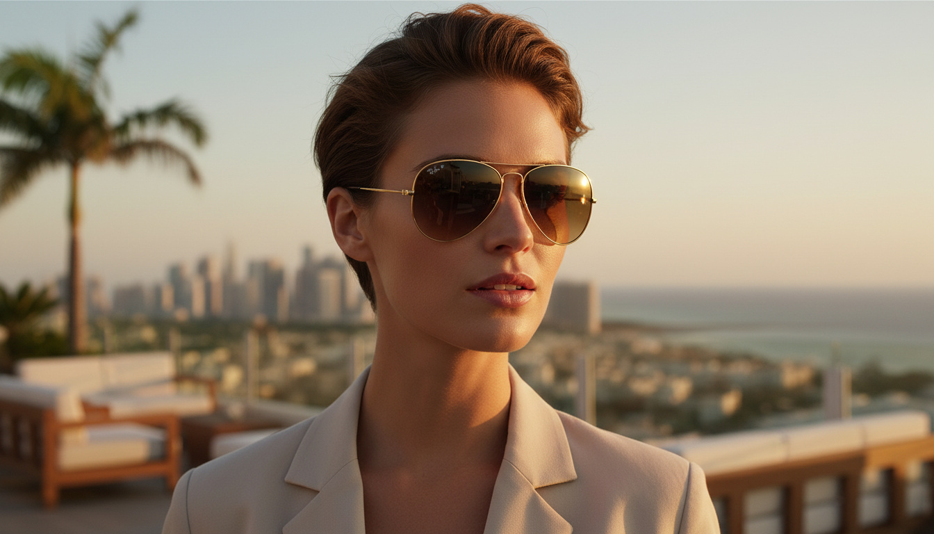 Vista frontal Ray-Ban AVIATOR LARGE METAL (RB3025 - 001/M2)