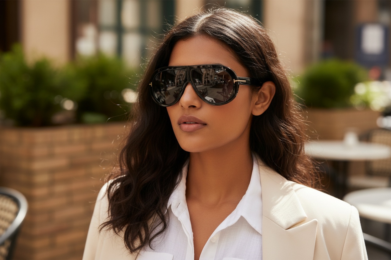 Vista frontal Tom Ford TROY (FT0836 - 01A)