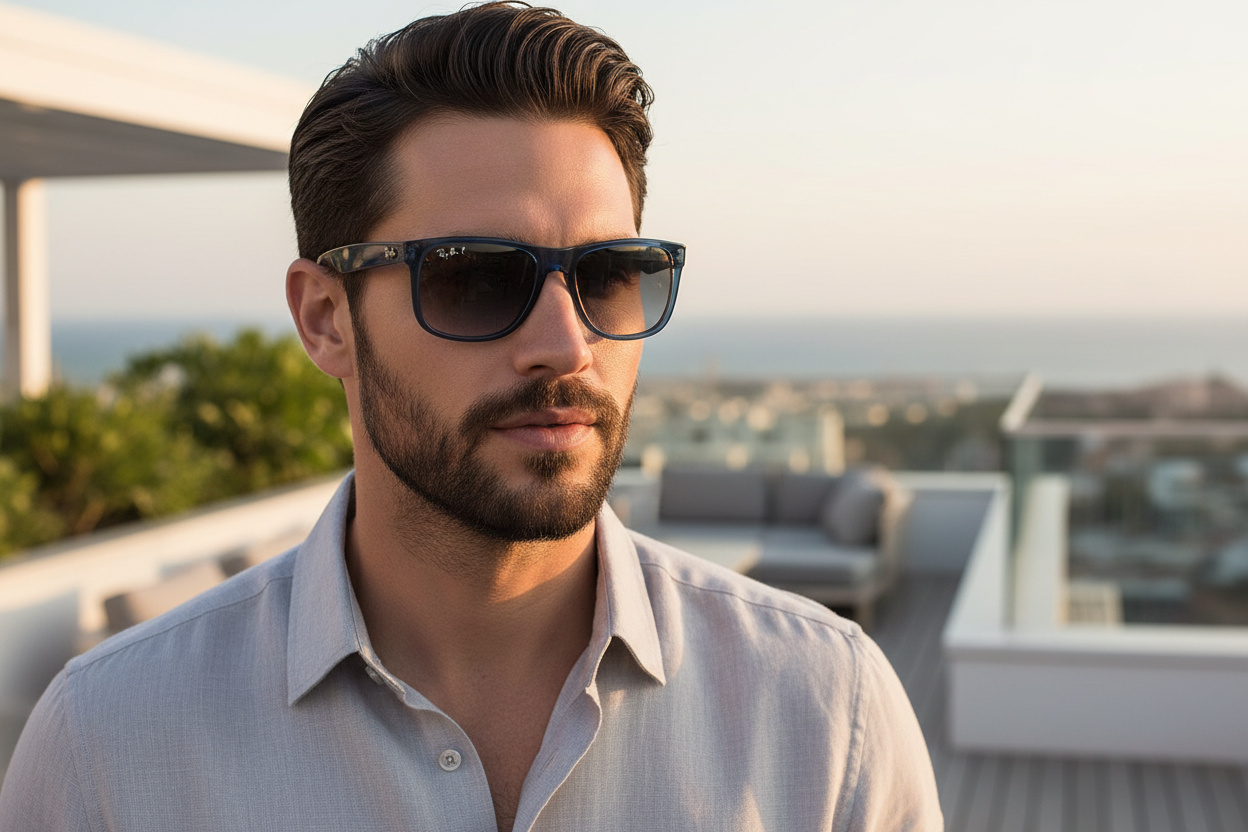 Vista frontal Ray-Ban JUSTIN (RB4165 - 6596T3)