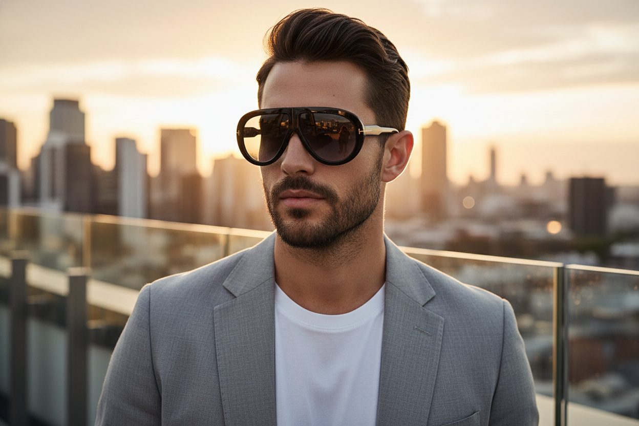 Vista frontal Tom Ford TROY (FT0836 - 001)