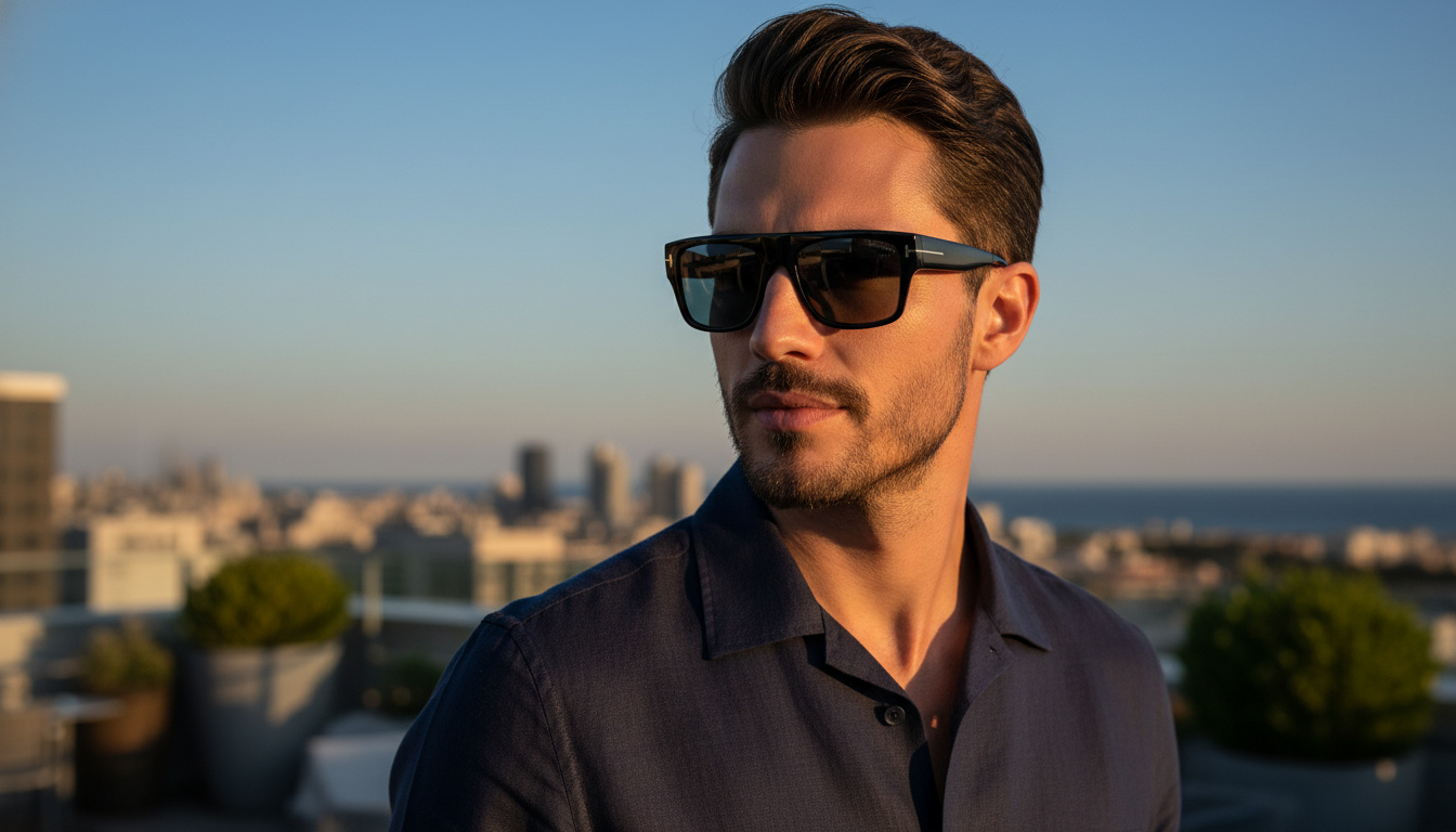 Vista frontal Tom Ford DUNNING-02 (FT0907 - 01V)