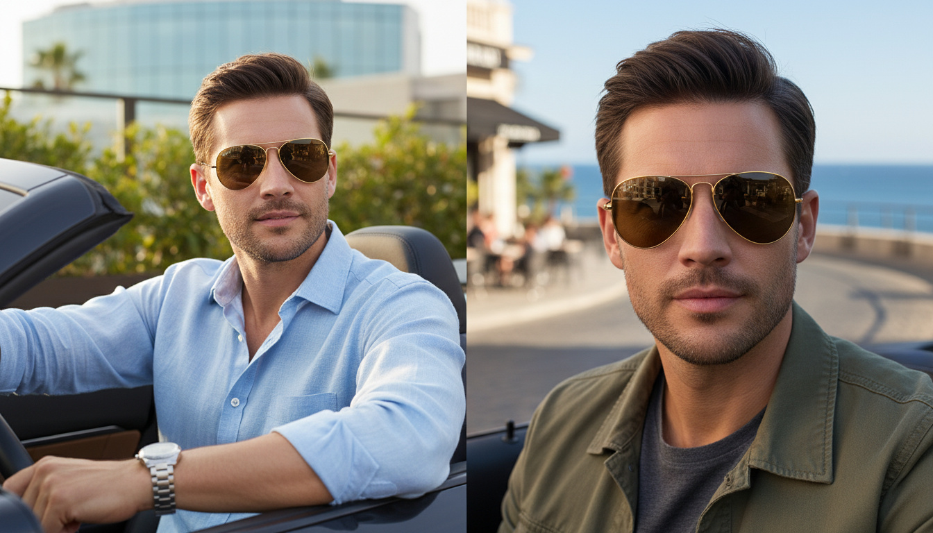 [glasses-front-view] Ray-Ban AVIATOR LARGE METAL (RB3025 - 9196G5)