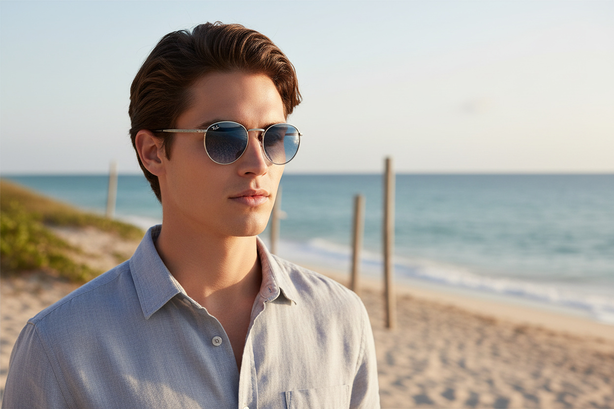 Vista frontal Ray-Ban NEW ROUND (RB3637 - 003/3F)
