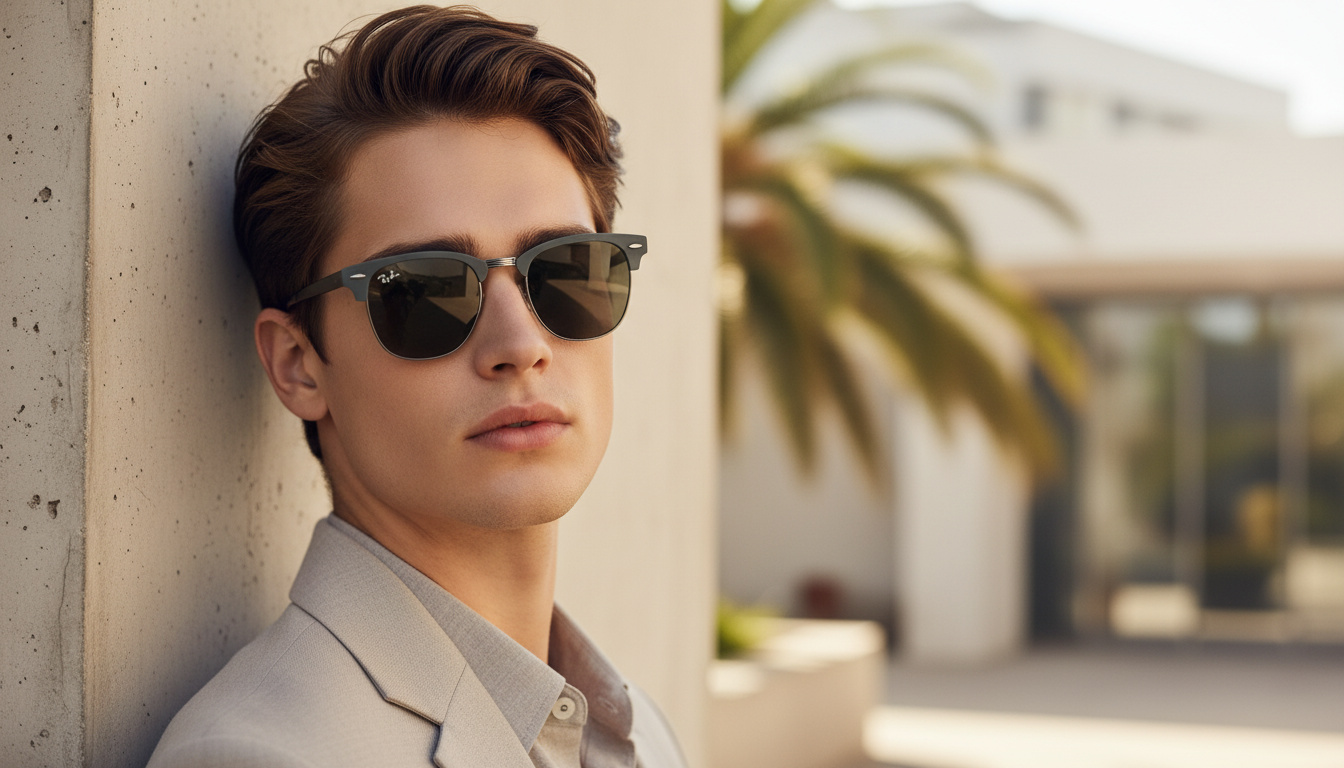 Vista frontal Ray-Ban CLUBMASTER METAL (RB3716 - 9256B1)