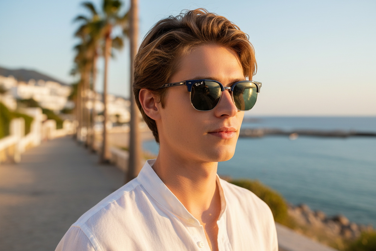[glasses-front-view] Ray-Ban NEW CLUBMASTER (RB4416 - 6656G6)