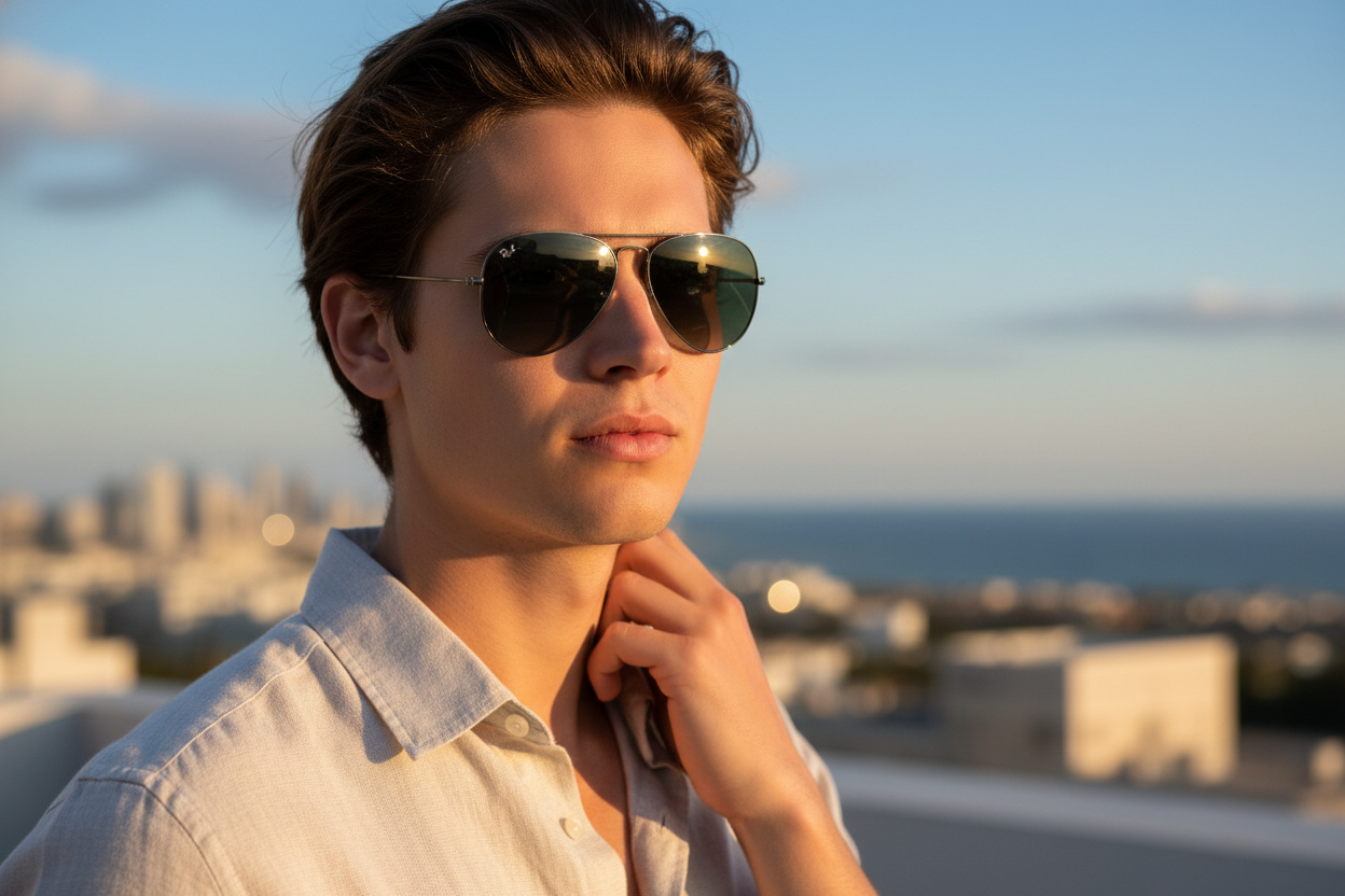 Vista frontal Ray-Ban AVIATOR LARGE METAL (RB3025 - 004/71)