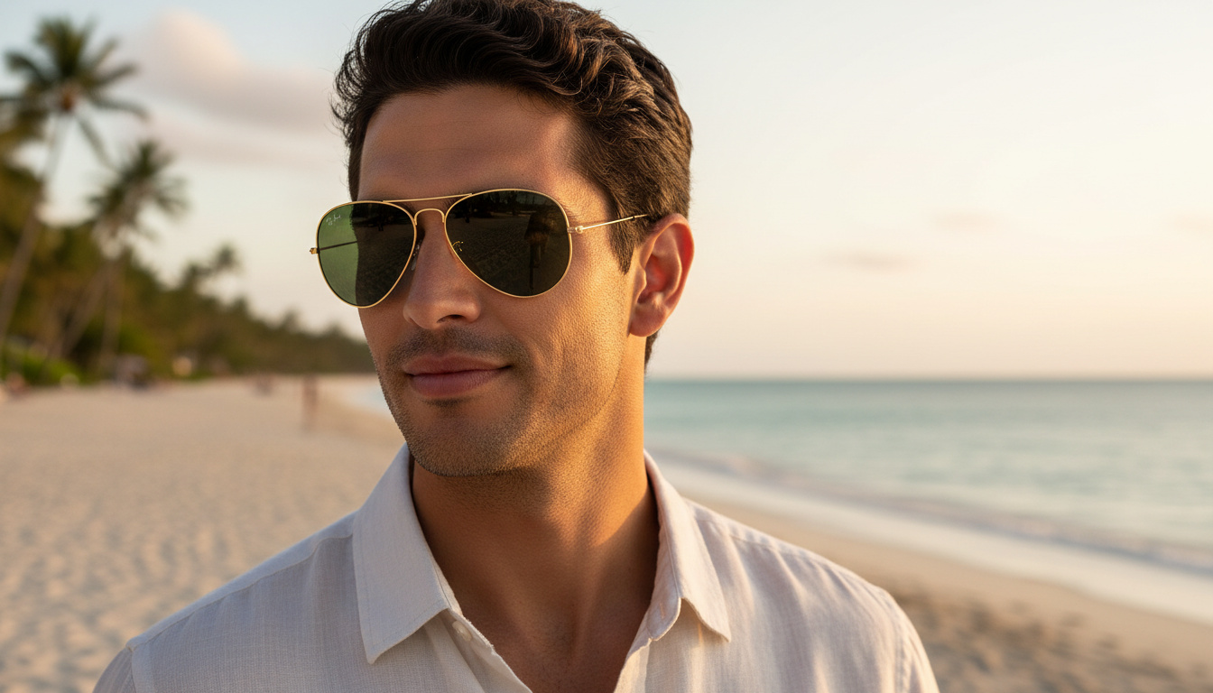 Vista frontal Ray-Ban AVIATOR LARGE METAL (RB3025 - L0205)