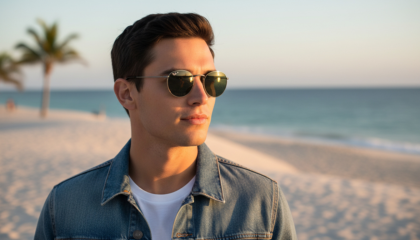 Vista frontal Ray-Ban ROUND METAL (RB3447 - 004/G4)